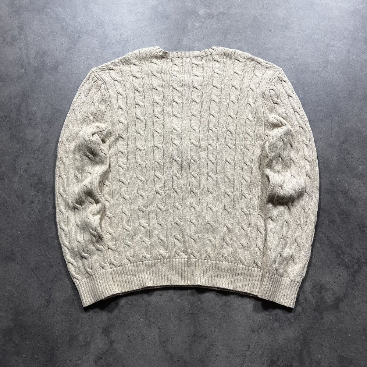 Polo Ralph Lauren Vintage Polo Ralph Lauren Cable Knit Sweater Old Money Mens Size US L / EU 52-54 / 3 - 8 Thumbnail