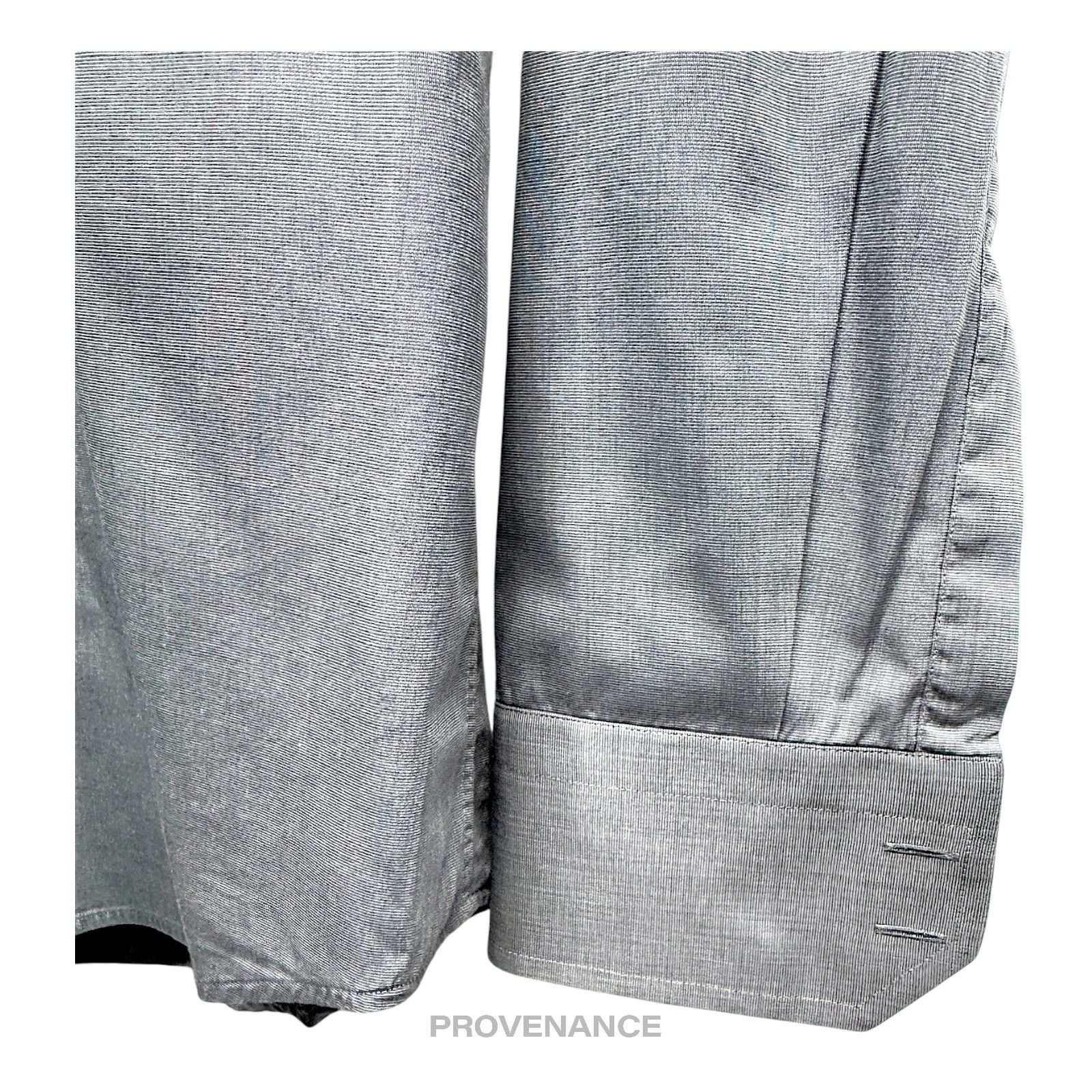 Hugo Boss 🔴 Boss Button Down Shirt - Grey 41 16 Size US L / EU 52-54 / 3 - 4 Thumbnail