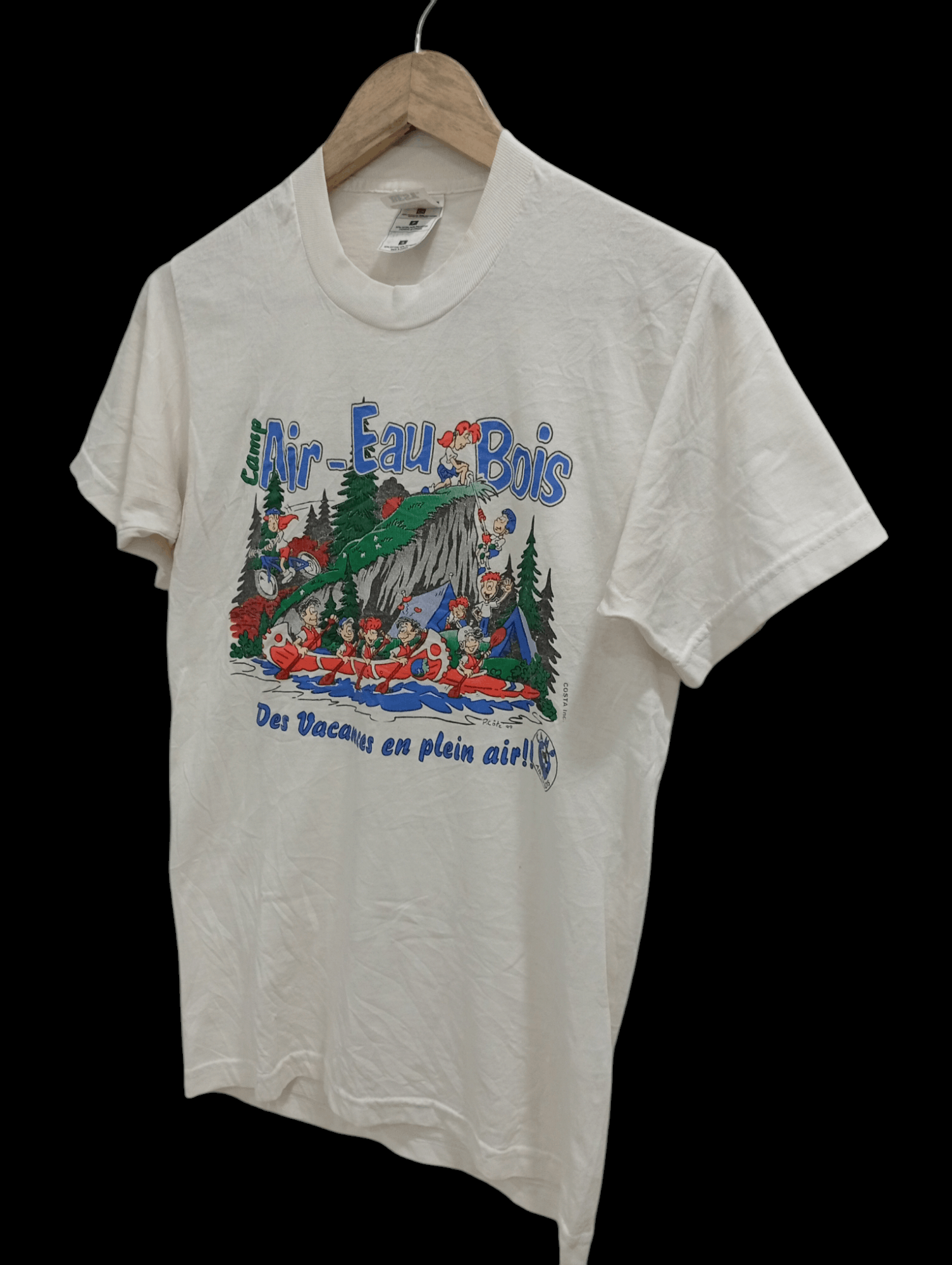 Fruit Of The Loom × Vintage 🔥🔥Vintage 90s Camp Air - Eau Bois T-Shirt Size US S / EU 44-46 / 1 - 3 Thumbnail