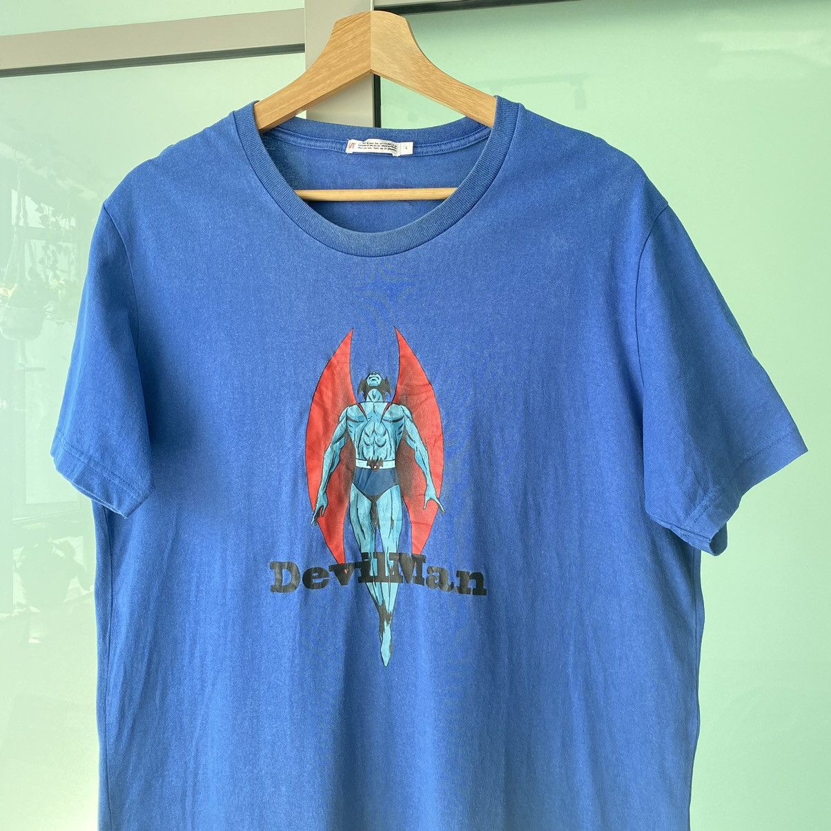 Anime Thrashed Faded Devil Man Japanese Anime Tee Size US L / EU 52-54 / 3 - 1 Thumbnail