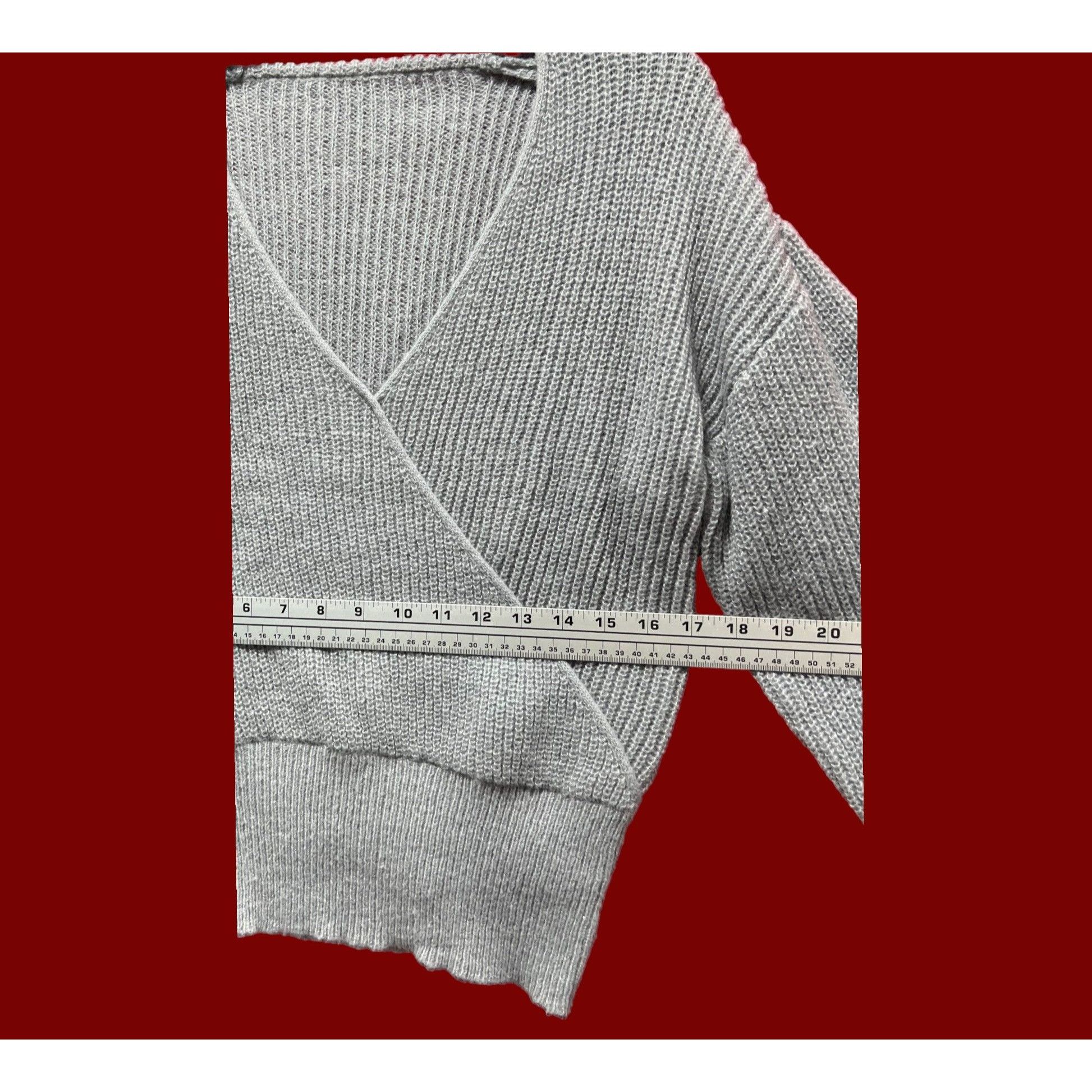 Other Cupshe - Women's Sweater Surplice Neck Rib Tops Long Sleeve Size L / US 10 / IT 46 - 5 Thumbnail