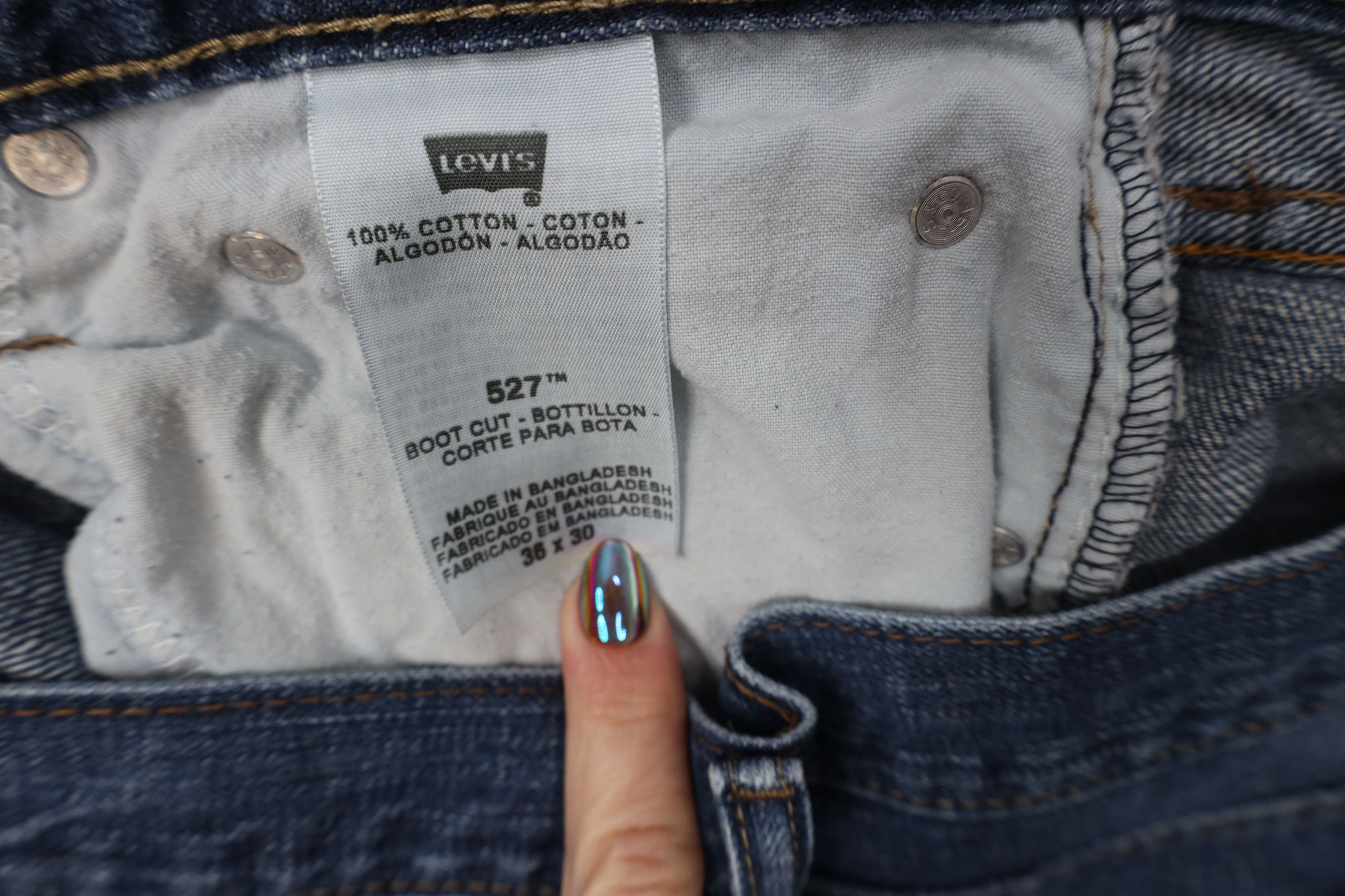 Levi's Vintage Y2K Levis 527 Western Flared Bootcut Denim Jeans Size US 36 / EU 52 - 8 Thumbnail