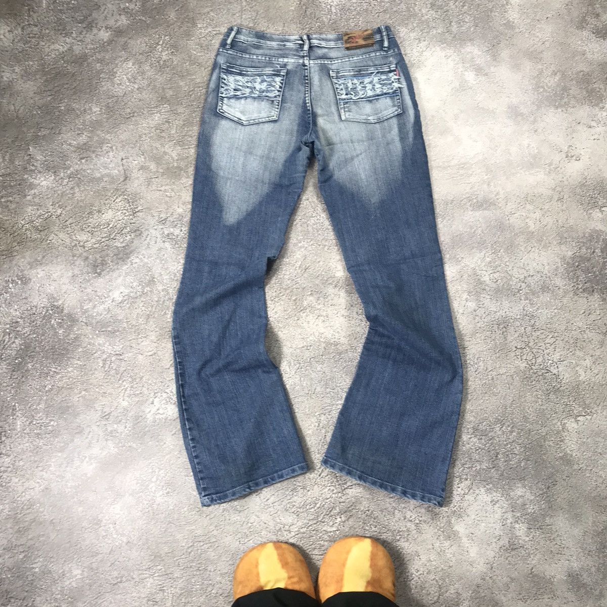 Vintage Vintage 90s Distressed Baggy Wide Leg Jeans Grunge Y2K 30 Size 30" / US 8 / IT 44 - 5 Thumbnail