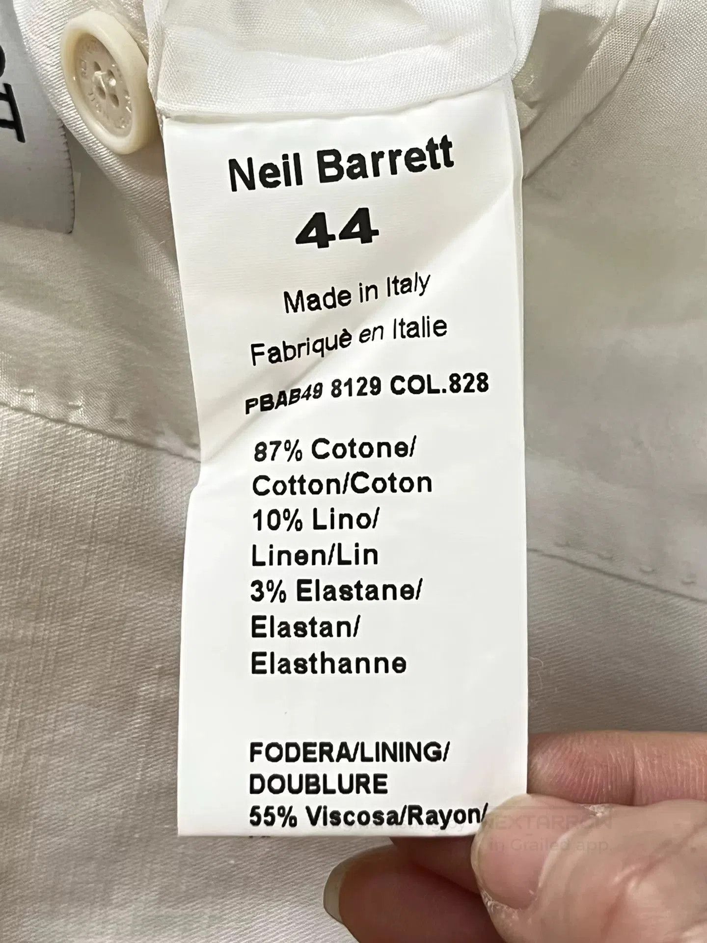 Neil Barrett Neil Barrett White Slim Fit Suit. Size US M / EU 48-50 / 2 - 5 Thumbnail