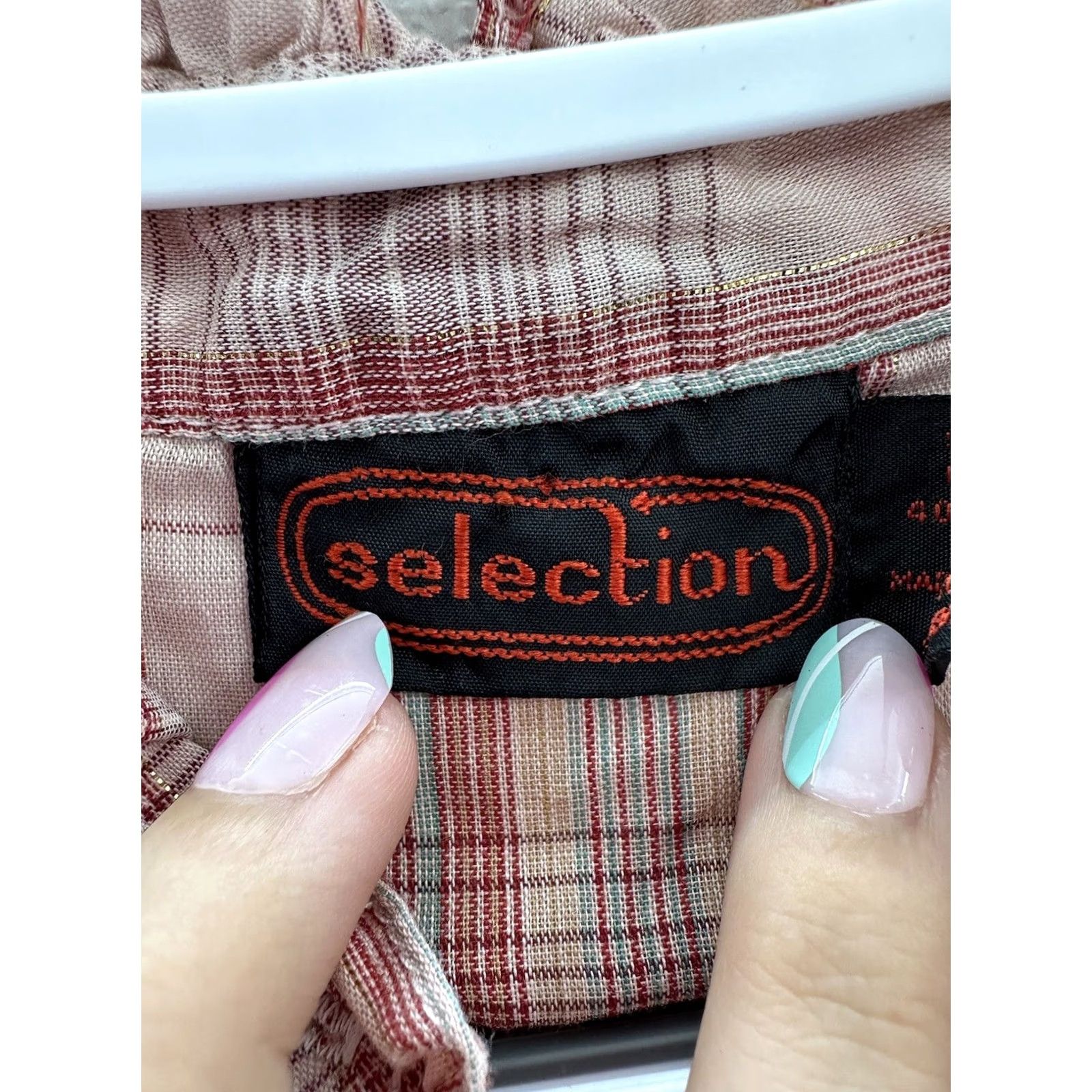 Pinko Womens Selection Shirt Size 7/8 Pink Plaid Long Sleeve Button Up Size M / US 6-8 / IT 42-44 - 5 Thumbnail