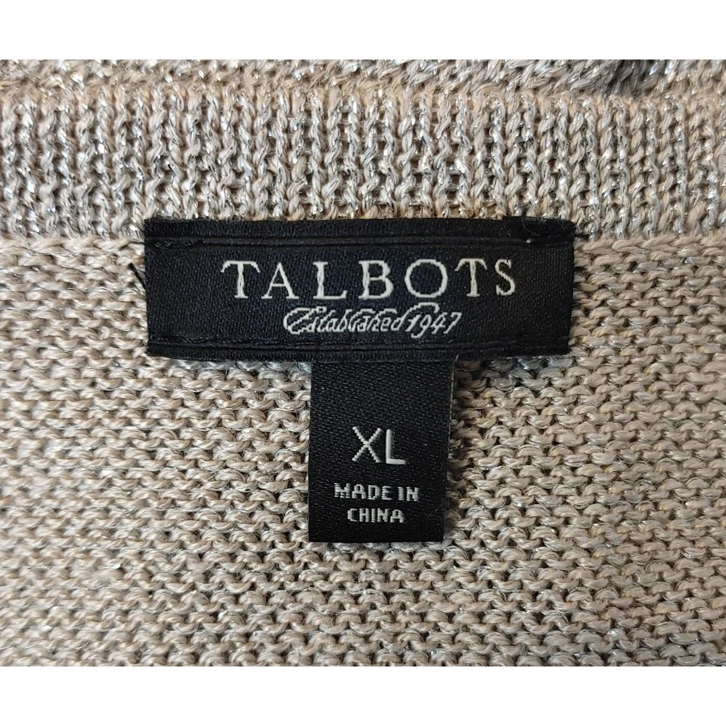 Talbots Talbots Woman's Light Green Open Front Long Sleeve Linen Car Size XL / US 12-14 / IT 48-50 - 3 Thumbnail