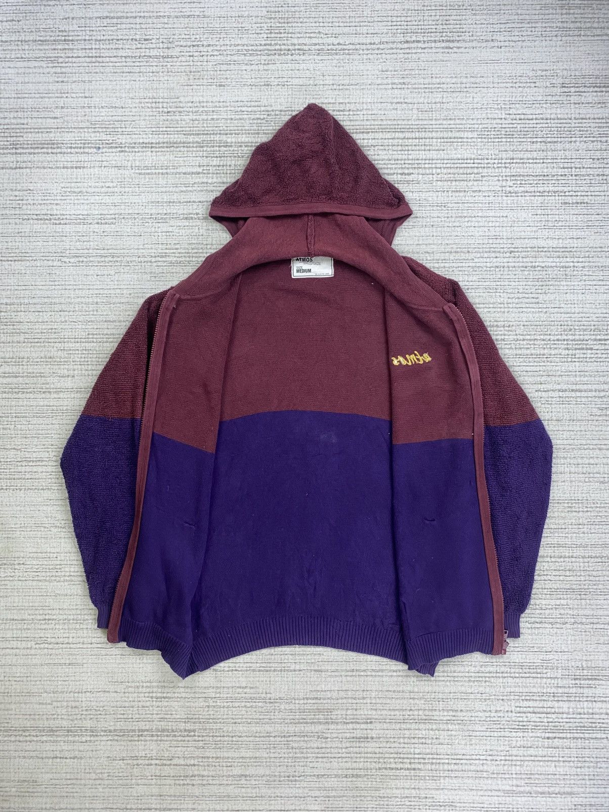 atmos Vintage Atmos Embroidery Logo Two Tone Colour Zipper Hoodie Size US M / EU 48-50 / 2 - 5 Thumbnail