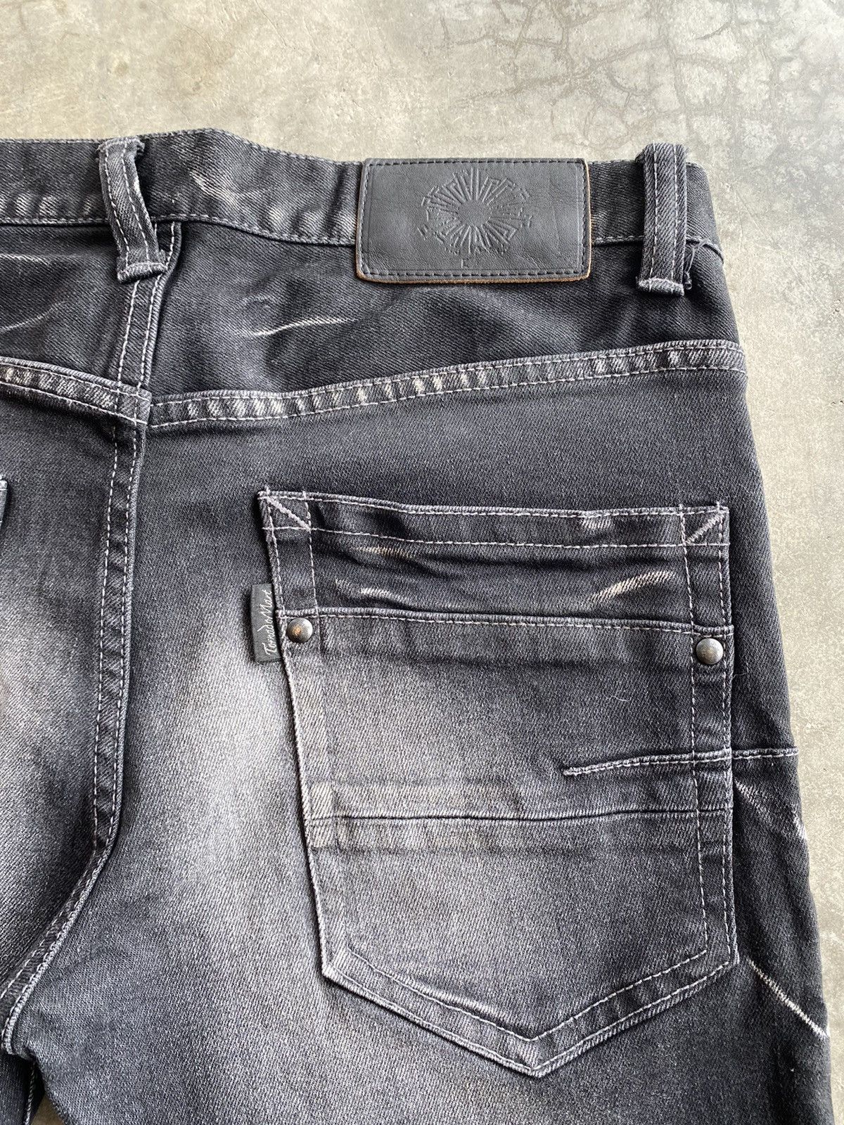 Hysteric Glamour × Le Grande Bleu (L.G.B.) × Tornado Mart Tornado Mart Distressed Black Altered Skinny Jeans Size US 29 - 13 Thumbnail