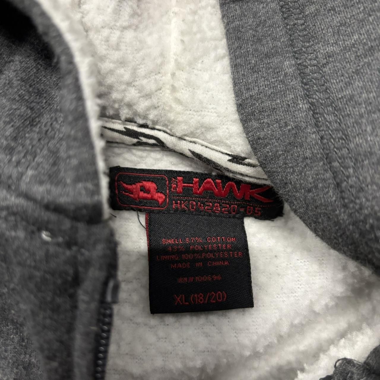 Japanese Brand × Vintage Crazy Vintage Y2K/2000s Grunge Cyber Goth Tony Hawk Skater Zip Up Hoodie! Size US M / EU 48-50 / 2 - 6 Thumbnail