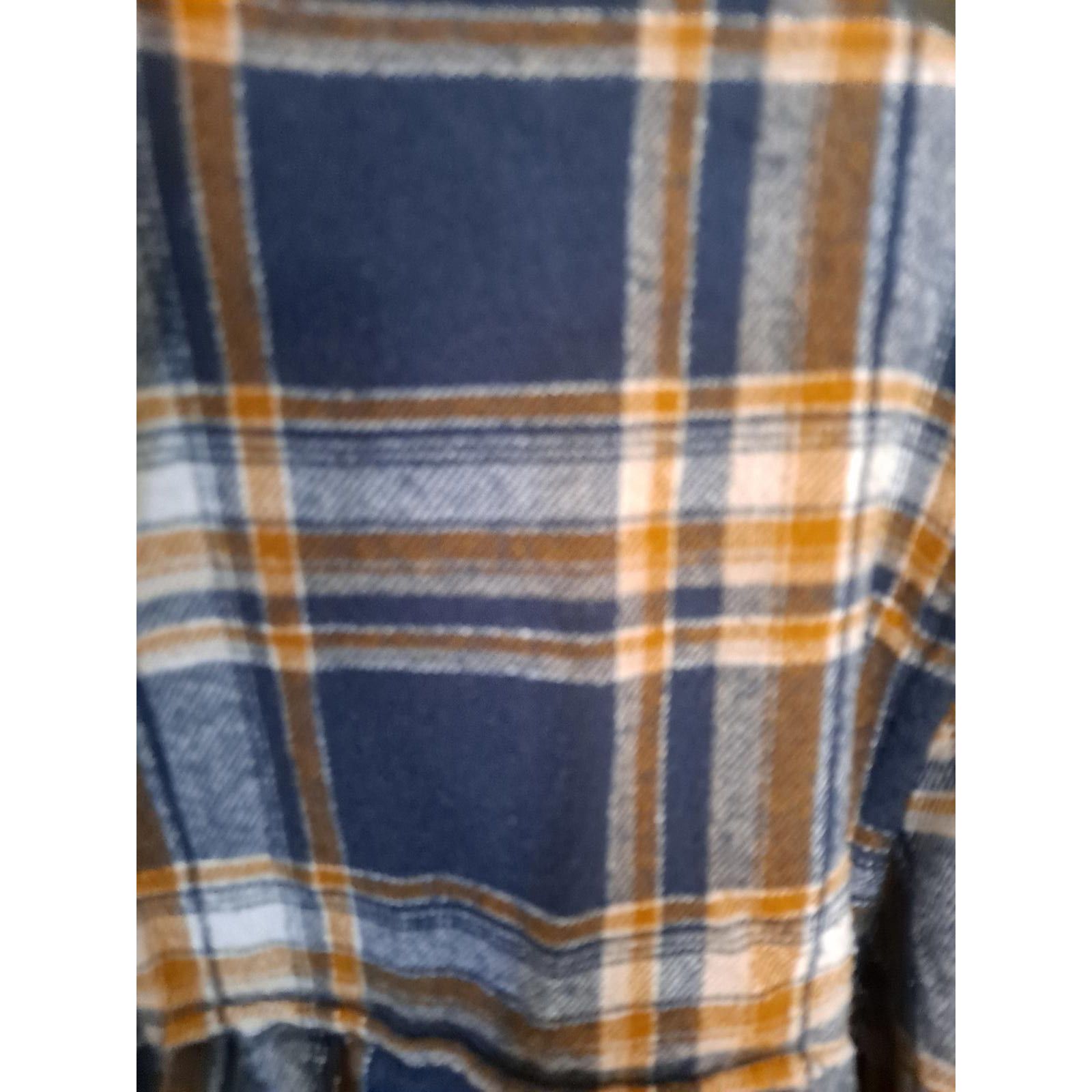 Lucky Brand Lucky Brand Classic Fit Blue, White and Orange Flannel Size Size US L / EU 52-54 / 3 - 2 Thumbnail