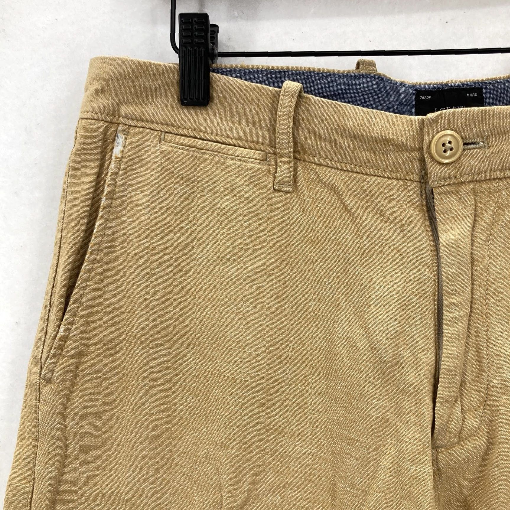 J.Crew J.CREW 770 Straight Chino Pants Mens 30x30 Khaki Tan Cotton Linen Stretch Casual Beige Size US 30 / EU 46 - 3 Thumbnail