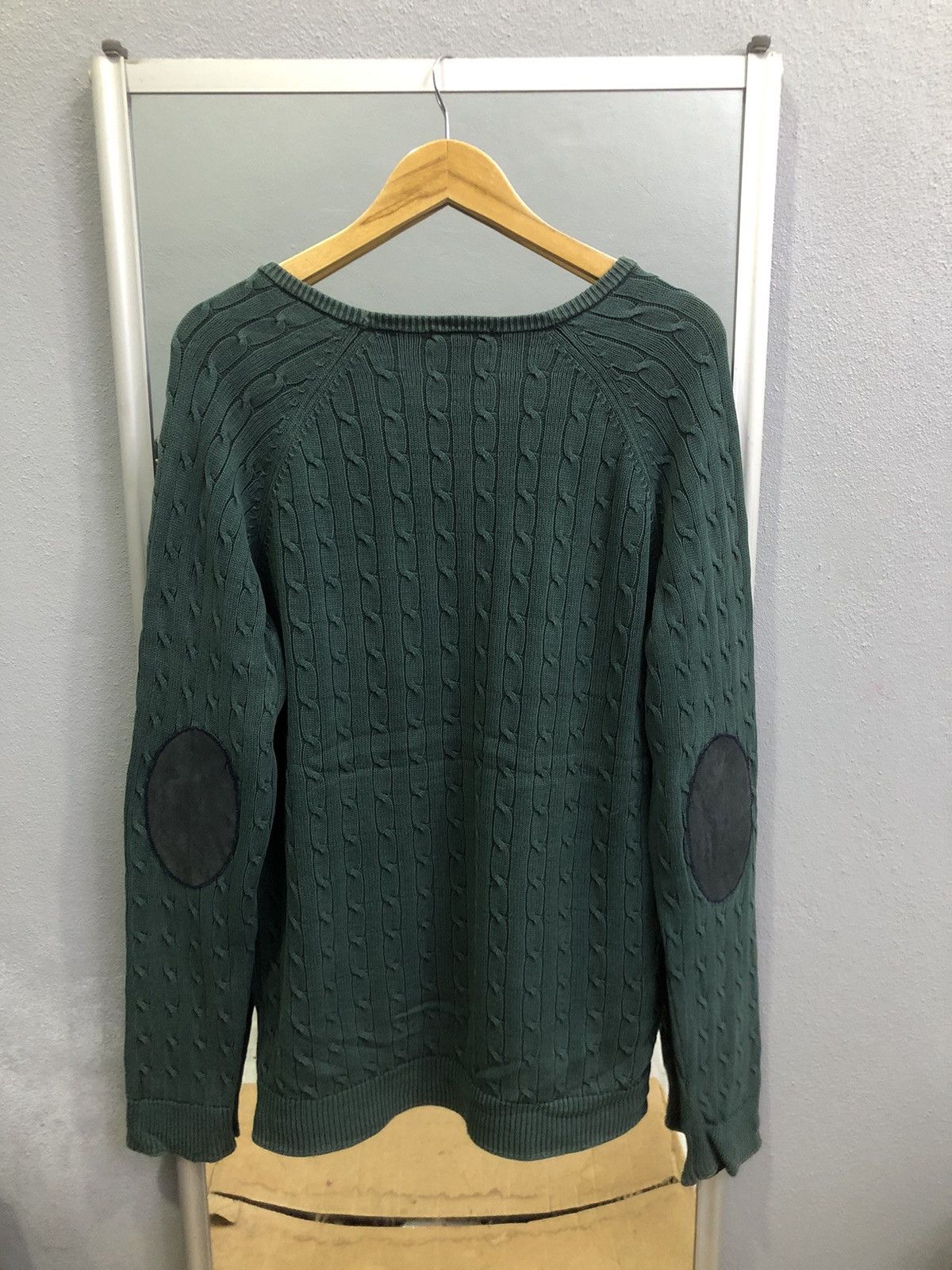Scotch & Soda Scotch & Soda Classic Cable Knit Sweater Suede Elbows Size US XL / EU 56 / 4 - 7 Thumbnail