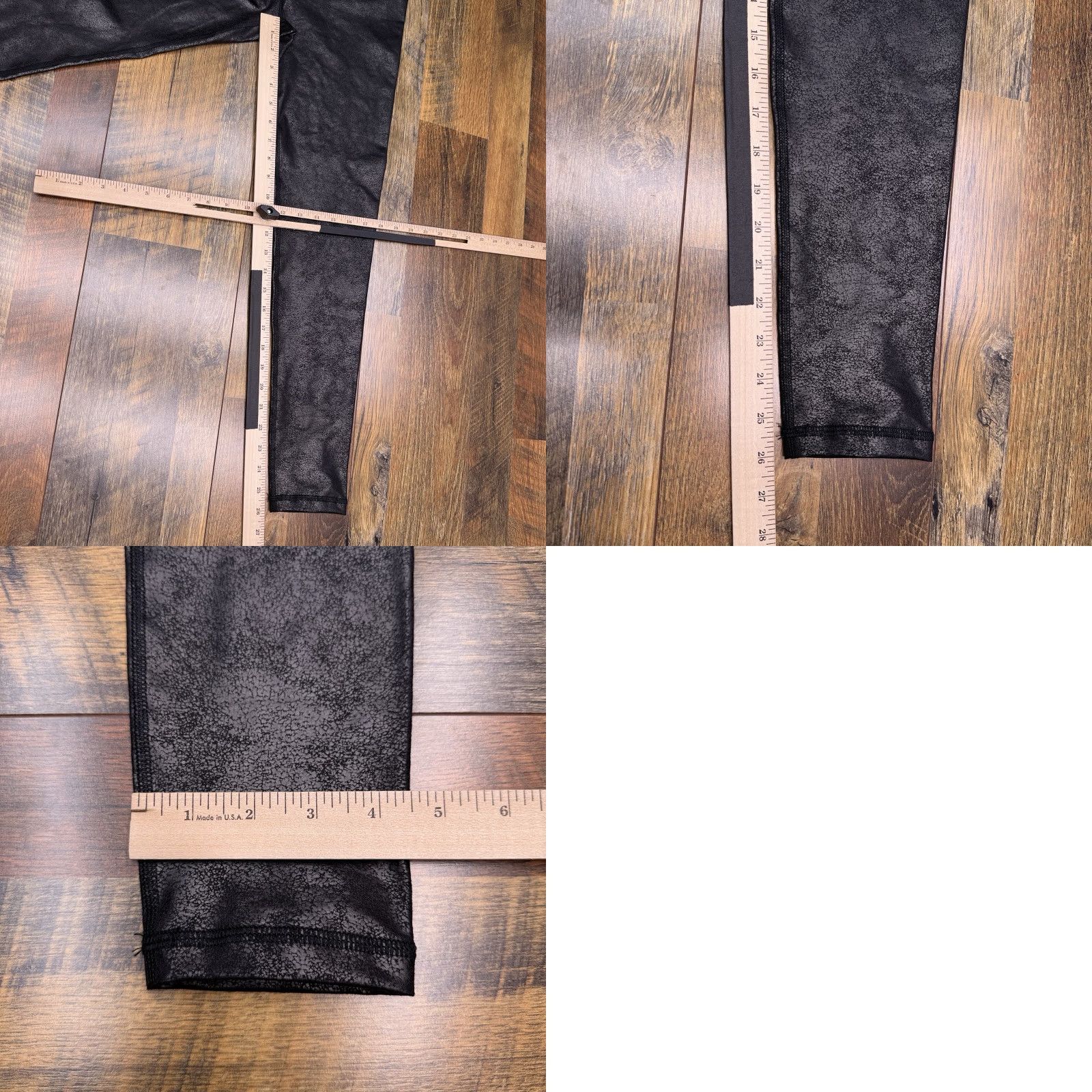 Vintage Aerie Leggings Womens M Black High Rise Stretch Size 32" / US 10 / IT 46 - 9 Thumbnail
