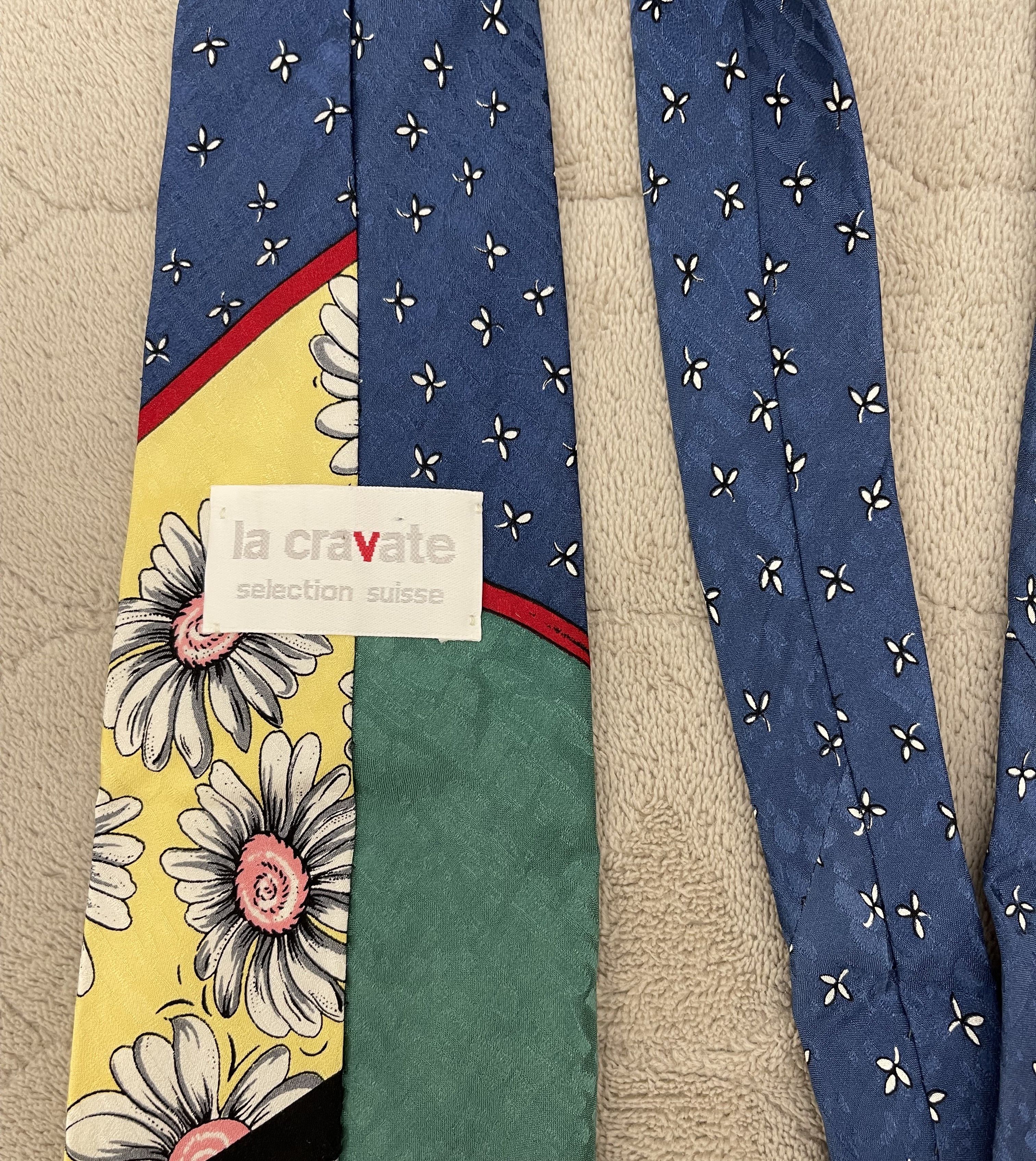 Vintage La Cravate Reine Seide Vintage Tie Size ONE SIZE - 3 Thumbnail