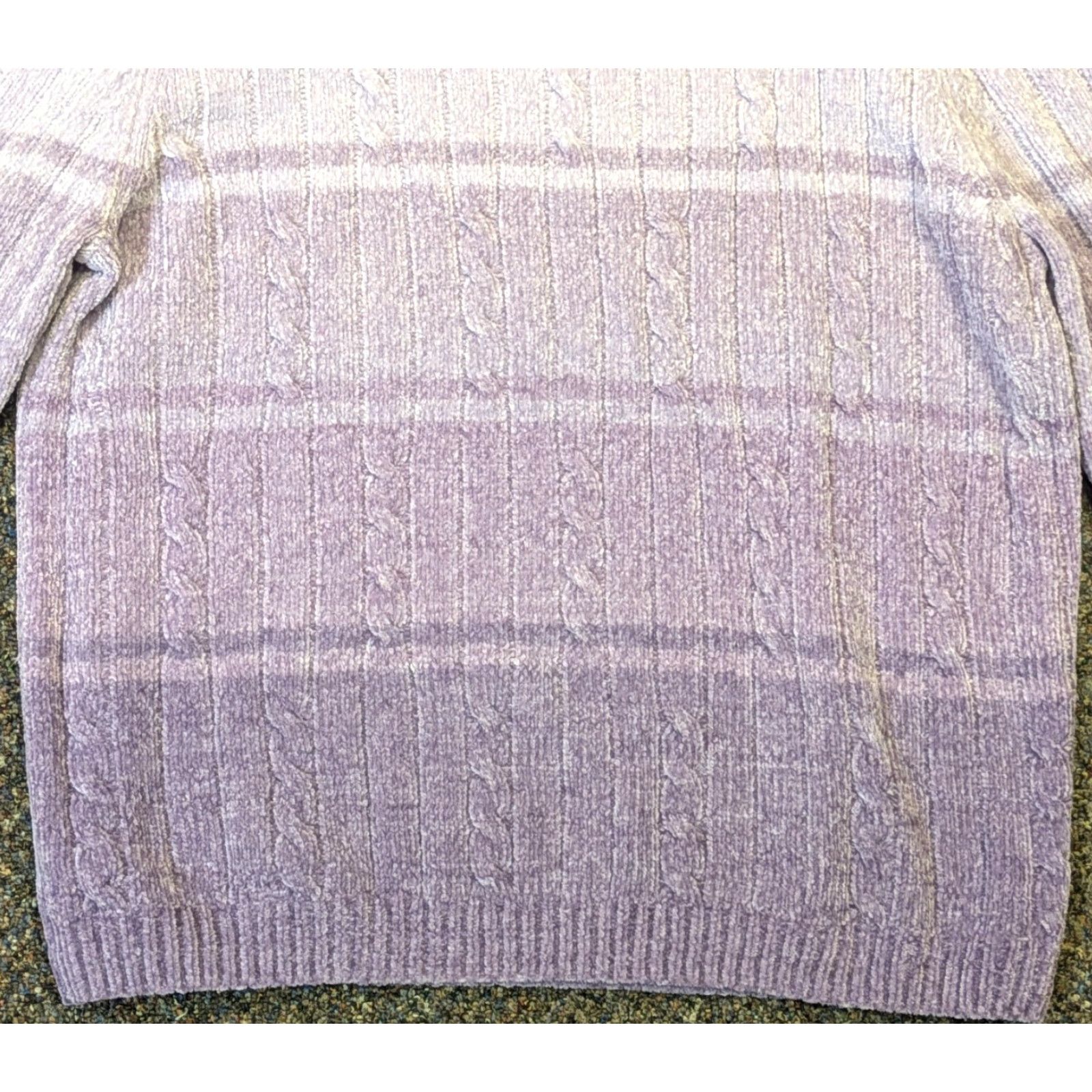 Vintage VINTAGE Alfred Dunner Swiss Chalet Sugar Plum M Cable Knit Pullover Sweater Cardigan Size M / US 6-8 / IT 42-44 - 3 Thumbnail