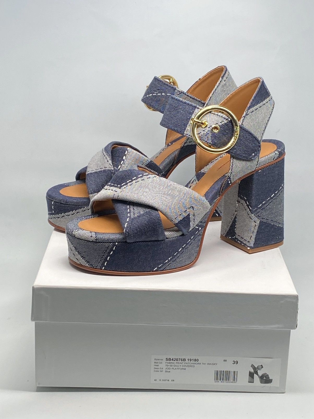 See by Chloe See by Chloe Joei Patchwork Denim Platform Sandals size 39 Size US 9 / IT 39 - 13 Thumbnail