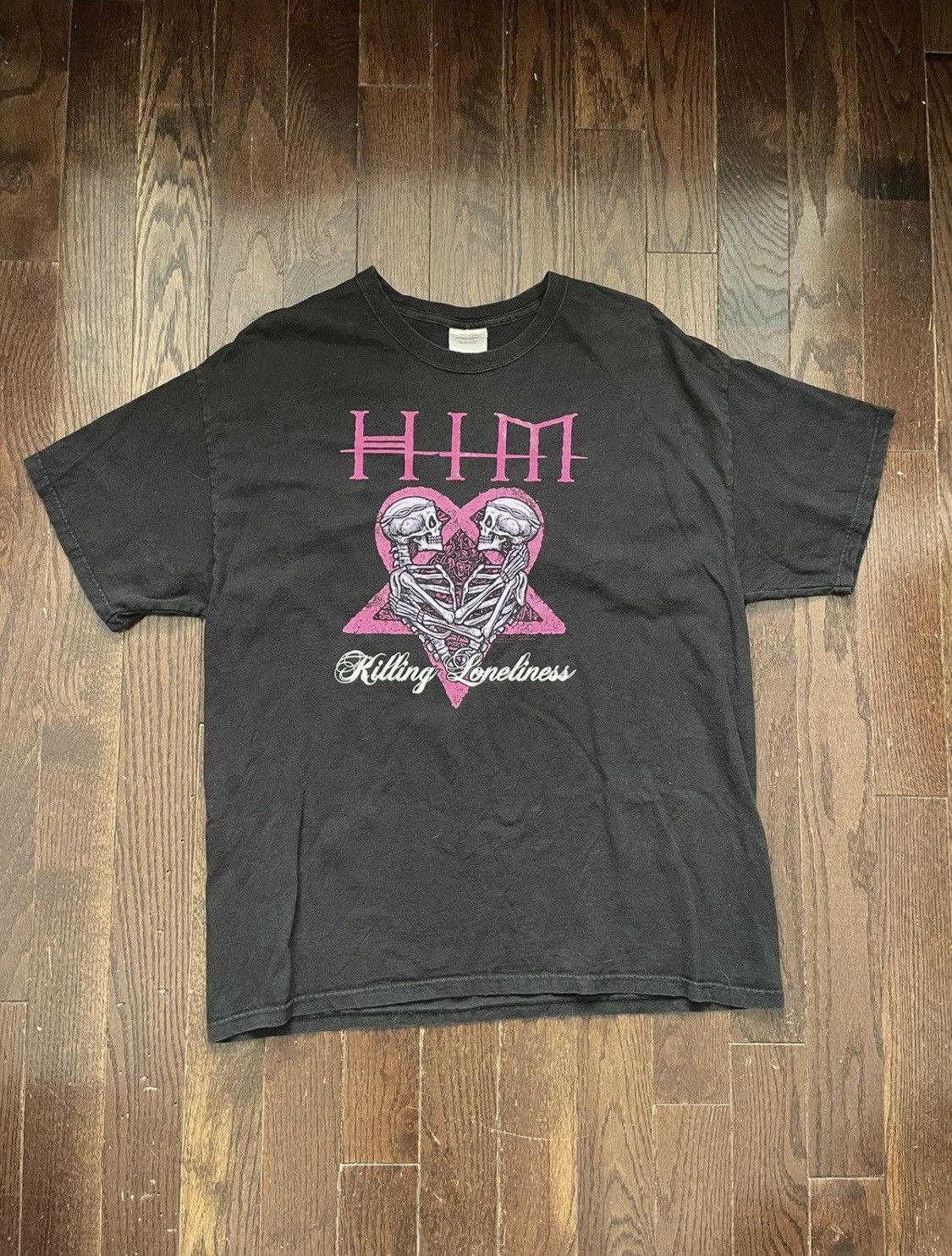 Band Tees × Vintage Vintage Him Killing Loneliness Band T-Shirt Black Size US XL / EU 56 / 4 - 1 Thumbnail