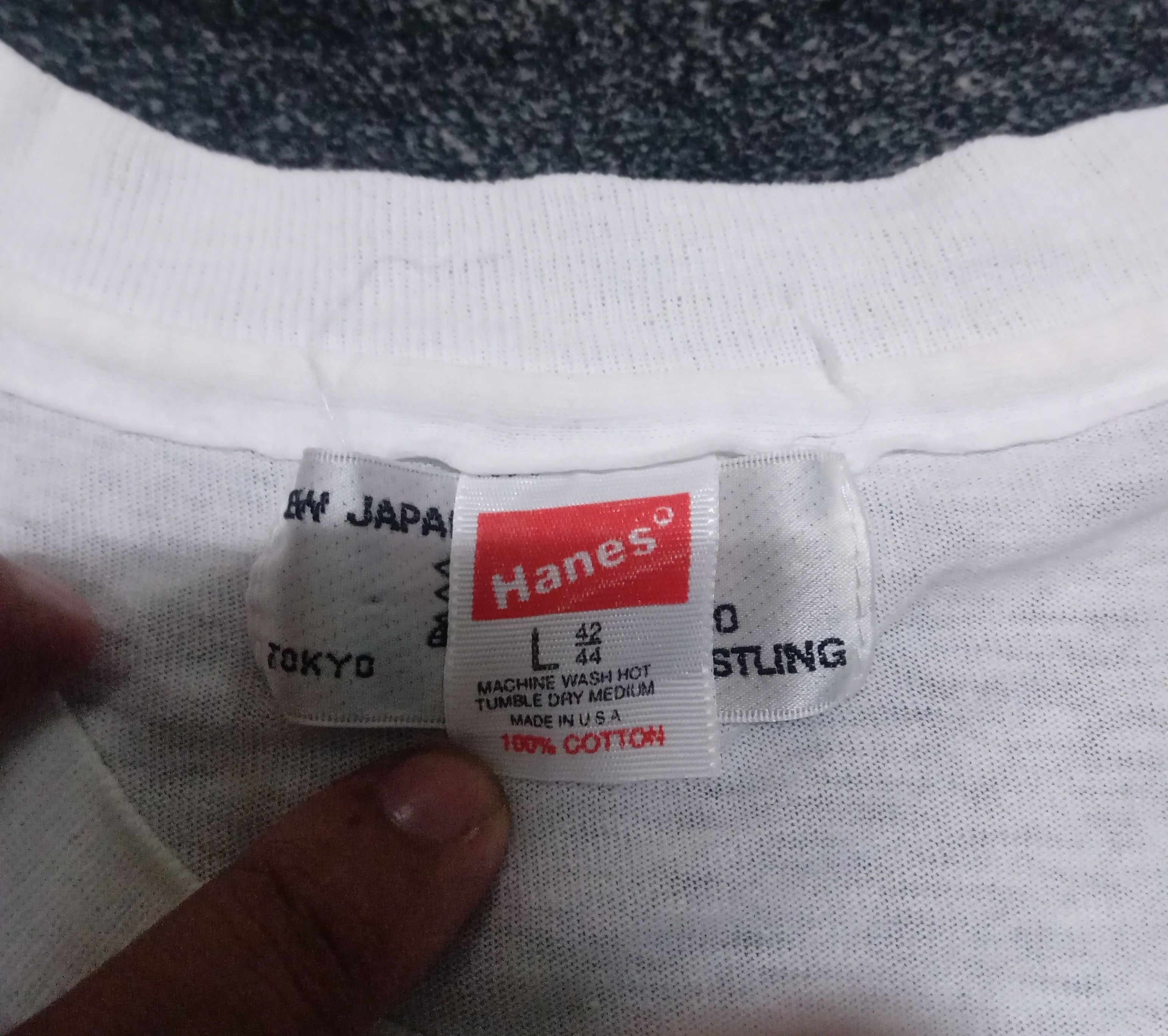 Vintage Vintage 90s rare The Great Muta Tee Hanes WWF NWA Size US M / EU 48-50 / 2 - 4 Thumbnail