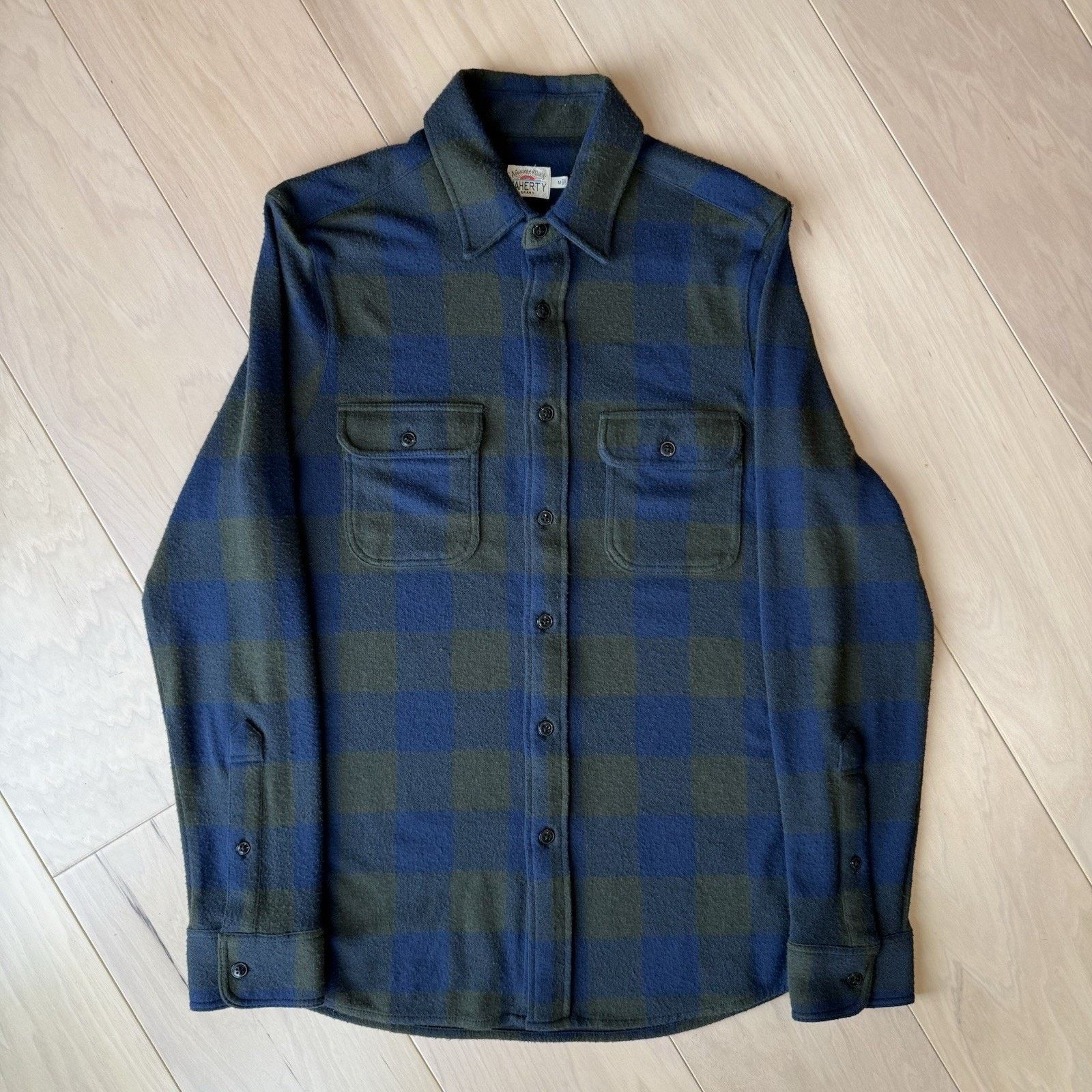 Faherty Faherty Legend Sweater Shirt Medium Green Blue Minimalist Size US M / EU 48-50 / 2 - 2 Thumbnail