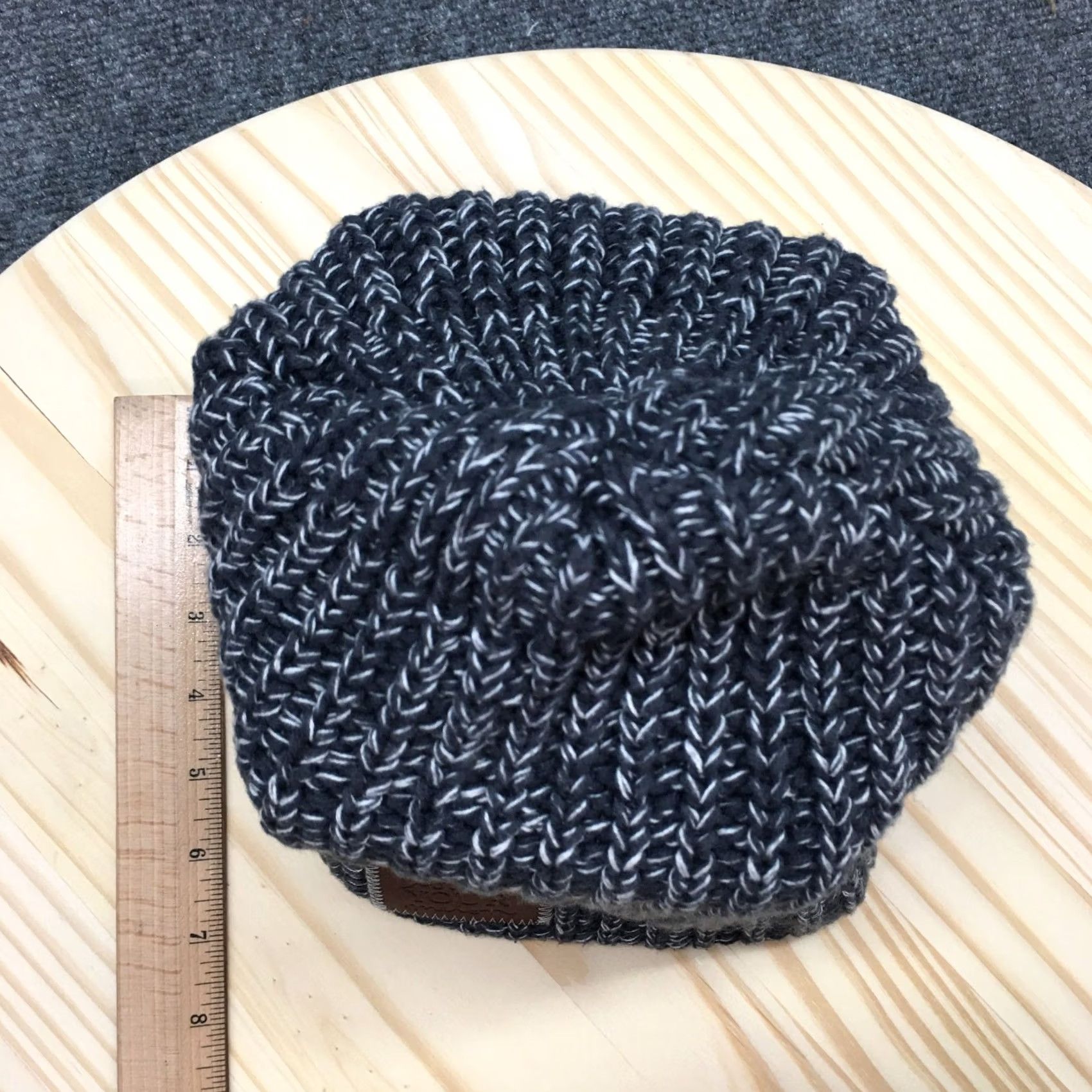 Vintage Love Your Melon Knit Beanie Hat Mens One Size Grey Cotton Knitted Winter Logo Size ONE SIZE - 3 Thumbnail