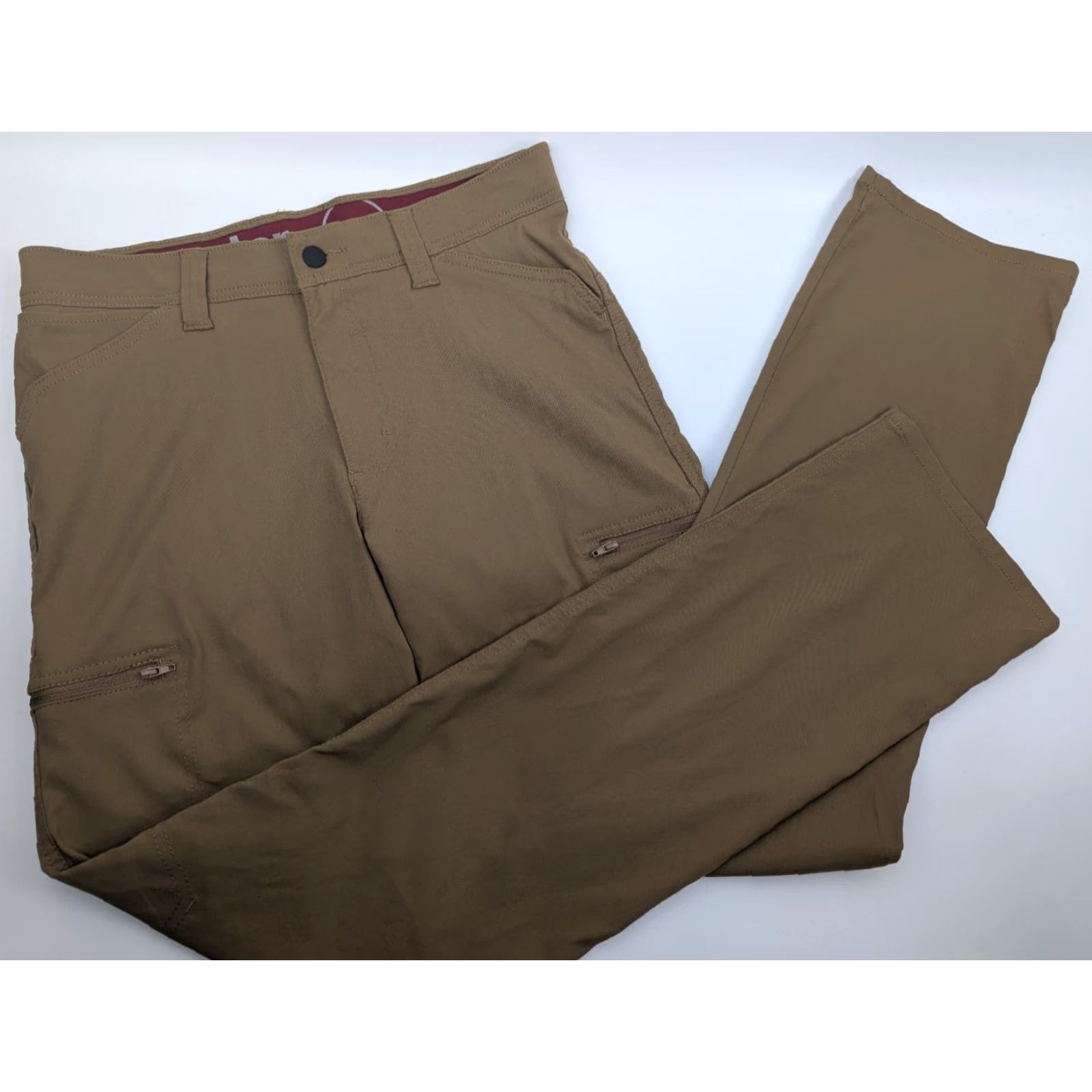 Wrangler Wrangler Men's Brown Cargo Pants 30x32 Nylon Flat Front Zipper Pockets Pants Mens Brown Cargo 30 32 Wrangler Size US 30 / EU 46 - 2 Thumbnail