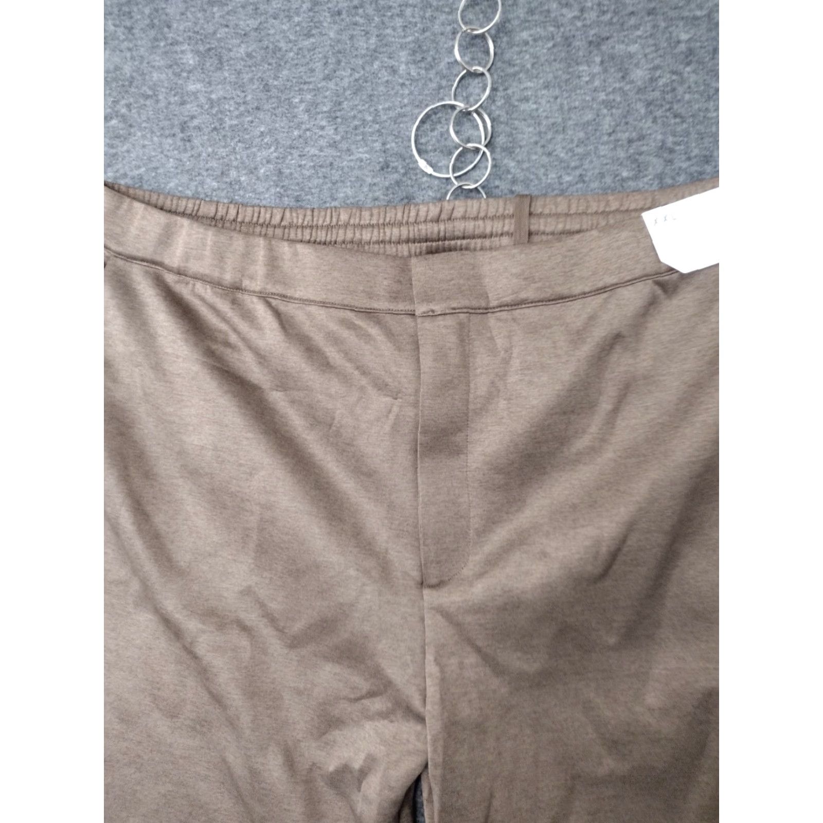 Vintage Stylus Ladarius Campbell Heather Warm Sand Flat Front Pants Men 2XL Relaxed Slim Stretch Flat Front Elastic Back Waist Casual Travel Size US 39 - 3 Thumbnail