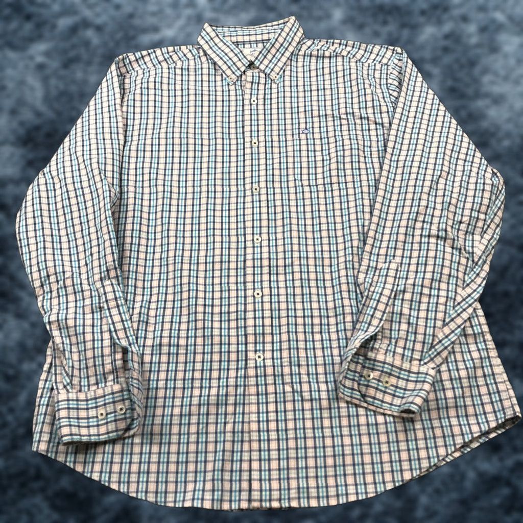 Southern Tide Southern Tide Shirt Mens XL Blue Pink Check Intercoastal Fishing Performance Size US XL / EU 56 / 4 - 1 Thumbnail