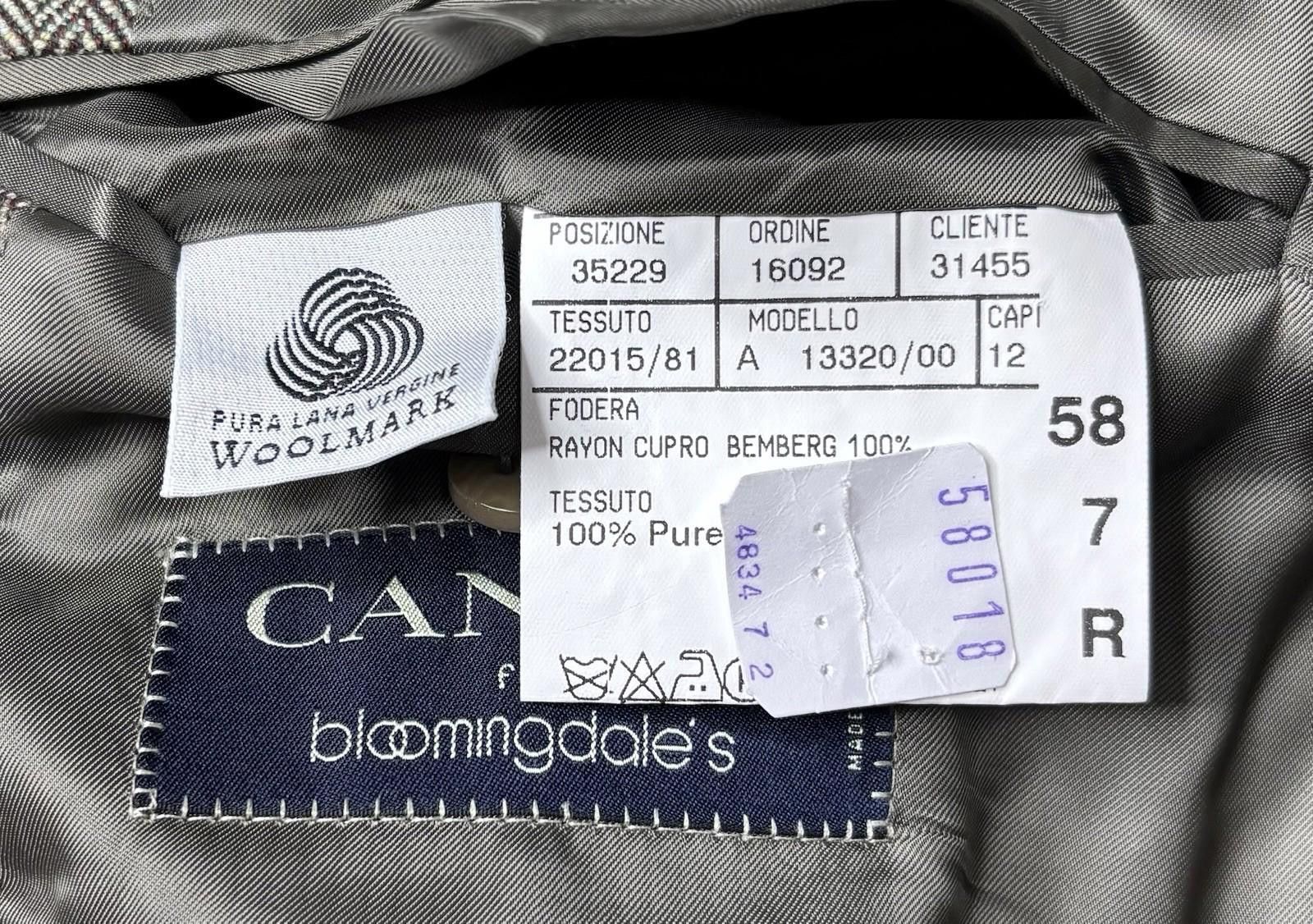 Canali Canali for Bloomingdales Blazer Jacket Mens 48 Wool Fishbone Size 48R - 10 Thumbnail