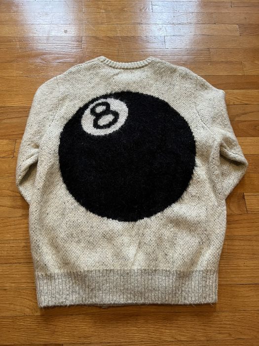 Stussy Stussy - Mohair 8 Ball Sweater - Cream | Grailed