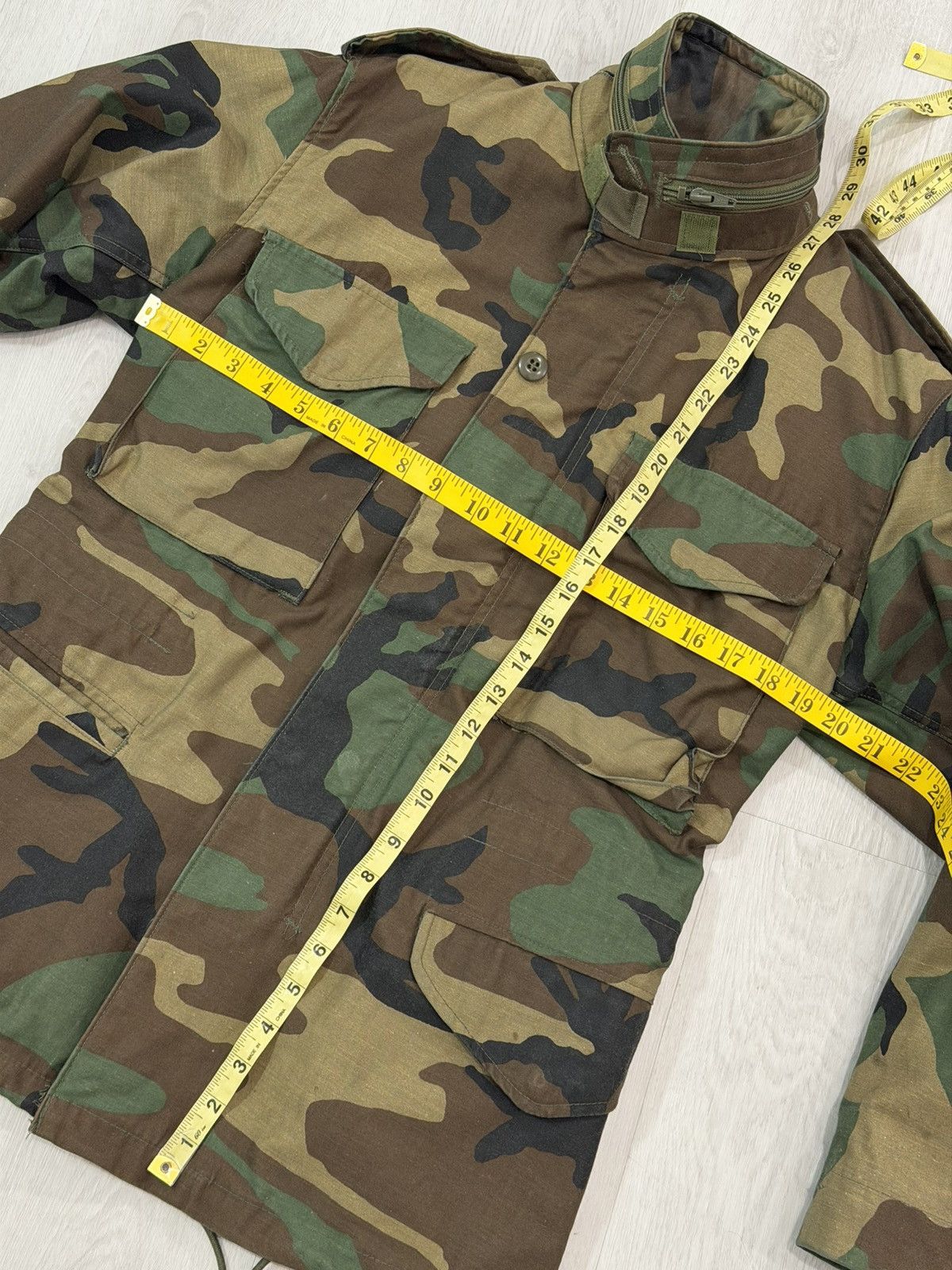 Vintage M-65 Coat Cold Weather Field Jacket Woodland Camo XS SHORT Size US XS / EU 42 / 0 - 5 Thumbnail