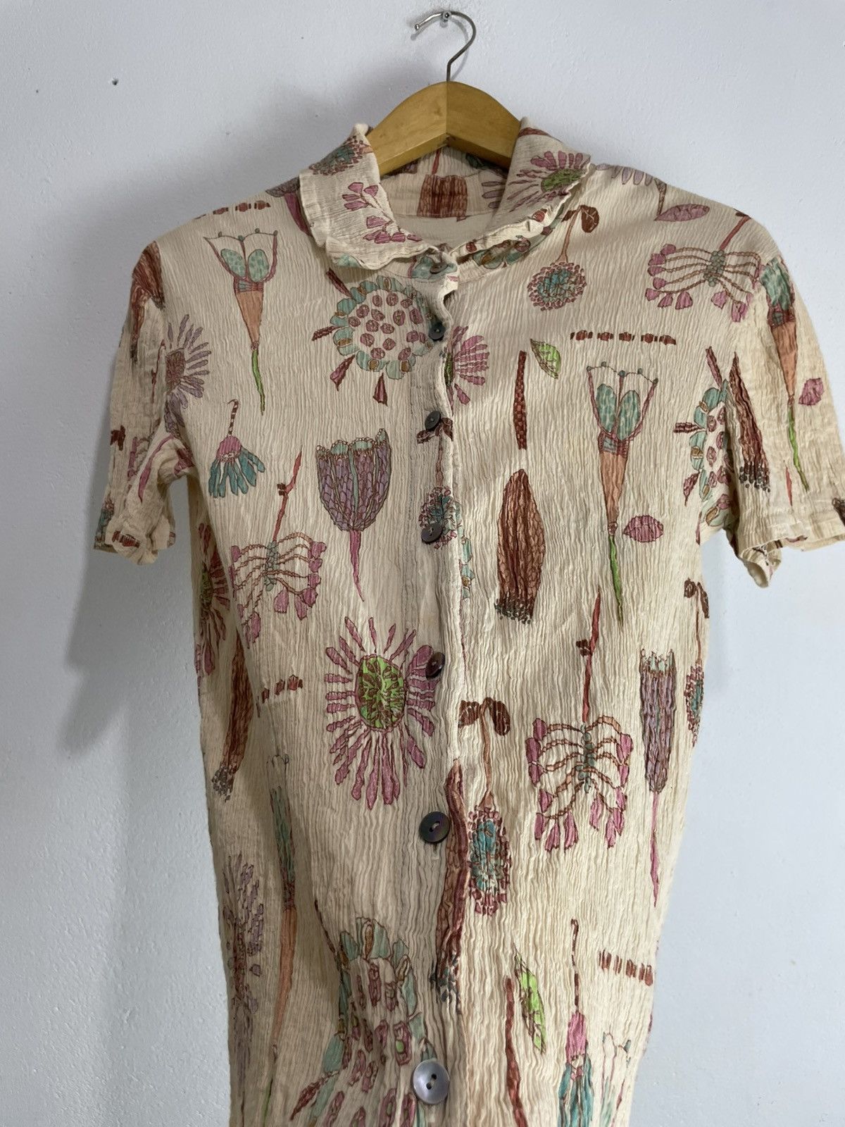 Tsumori Chisato Issey Miyake Tsumori Chisato Pleats Button Up Shirt Art Size S / US 4 / IT 40 - 4 Thumbnail