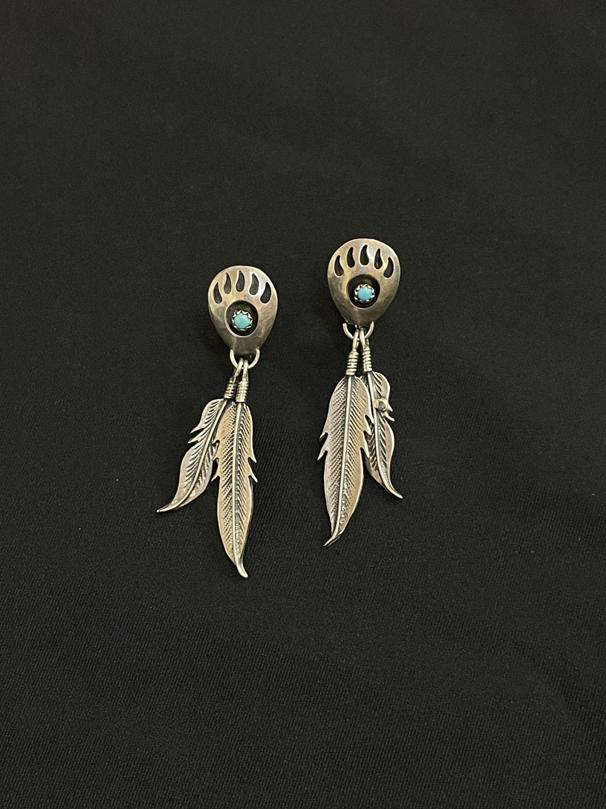 Jewelry Native American Silver Earrings -Navajo Size ONE SIZE - 1 Thumbnail