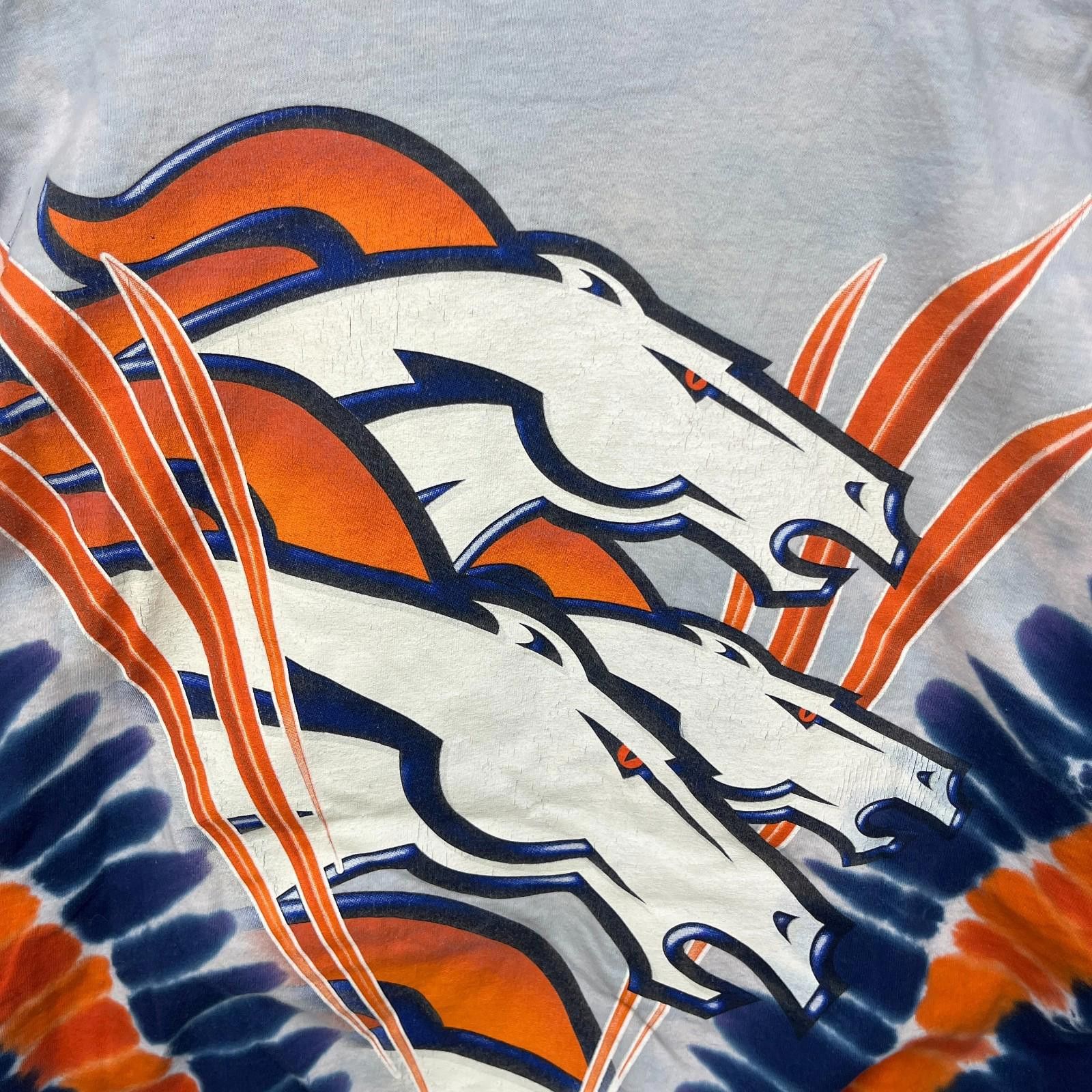 Liquid Blue Vintage 90s Denver Broncos Liquid Blue Tie Dye T Shirt Large Size ONE SIZE - 7 Thumbnail