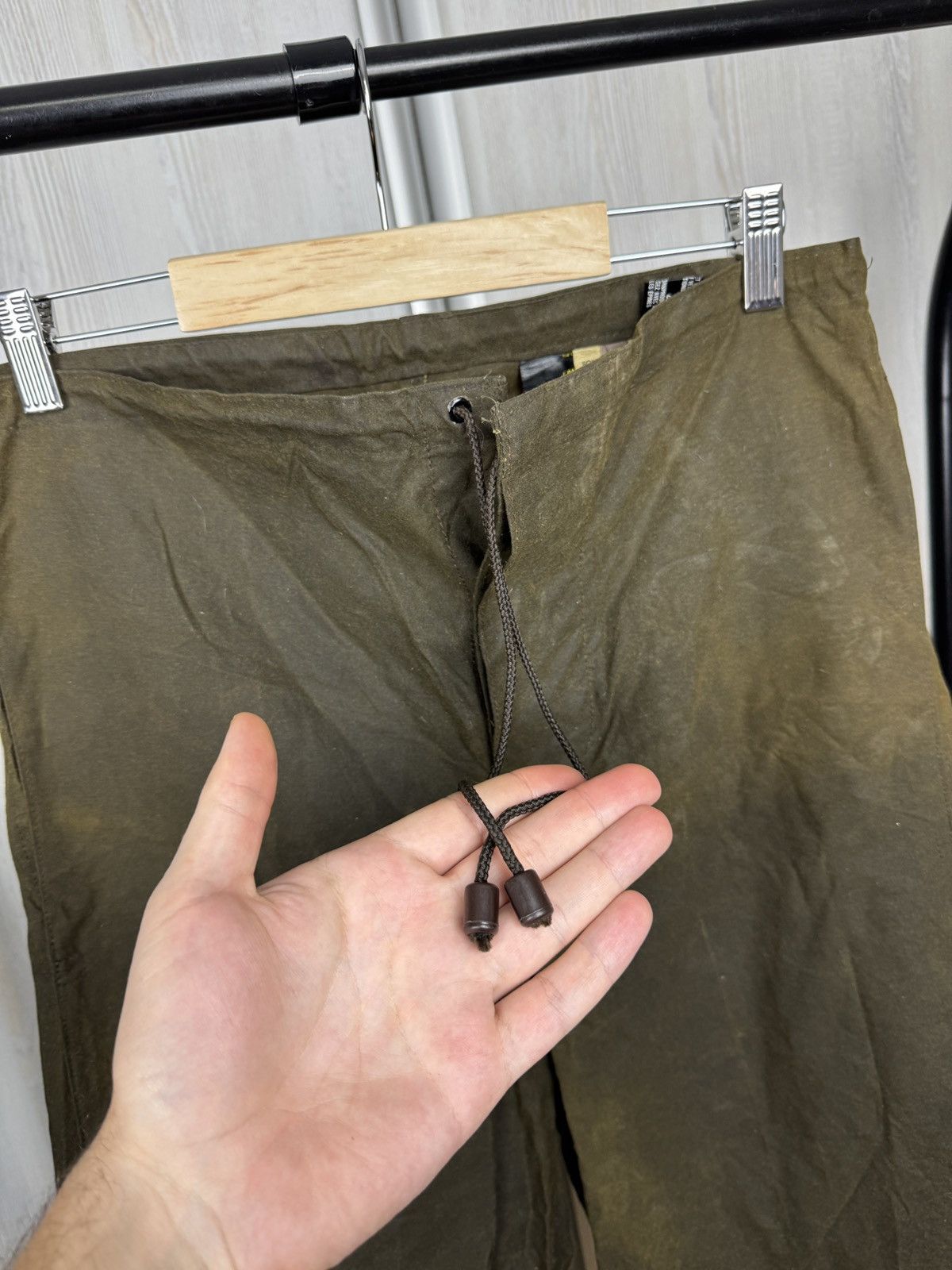 Barbour Barbour made in England khaki green vintage waxed pants XS Size US 30 / EU 46 - 6 Thumbnail