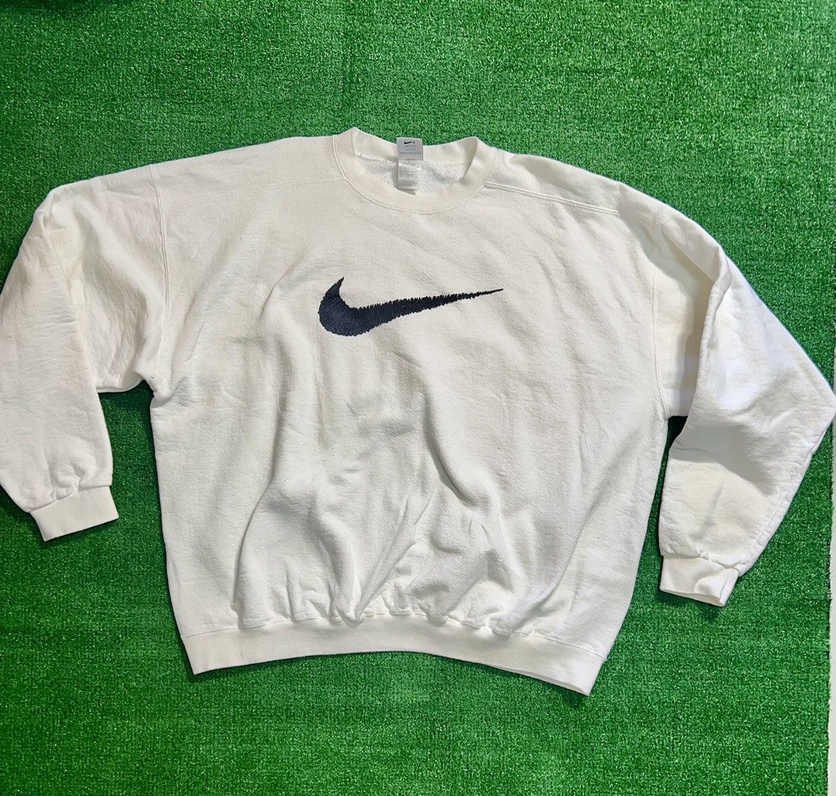 Nike × Vintage MADE IN USA - Vintage White Crewneck - RARE - XXL Size US XXL / EU 58 / 5 - 2 Thumbnail