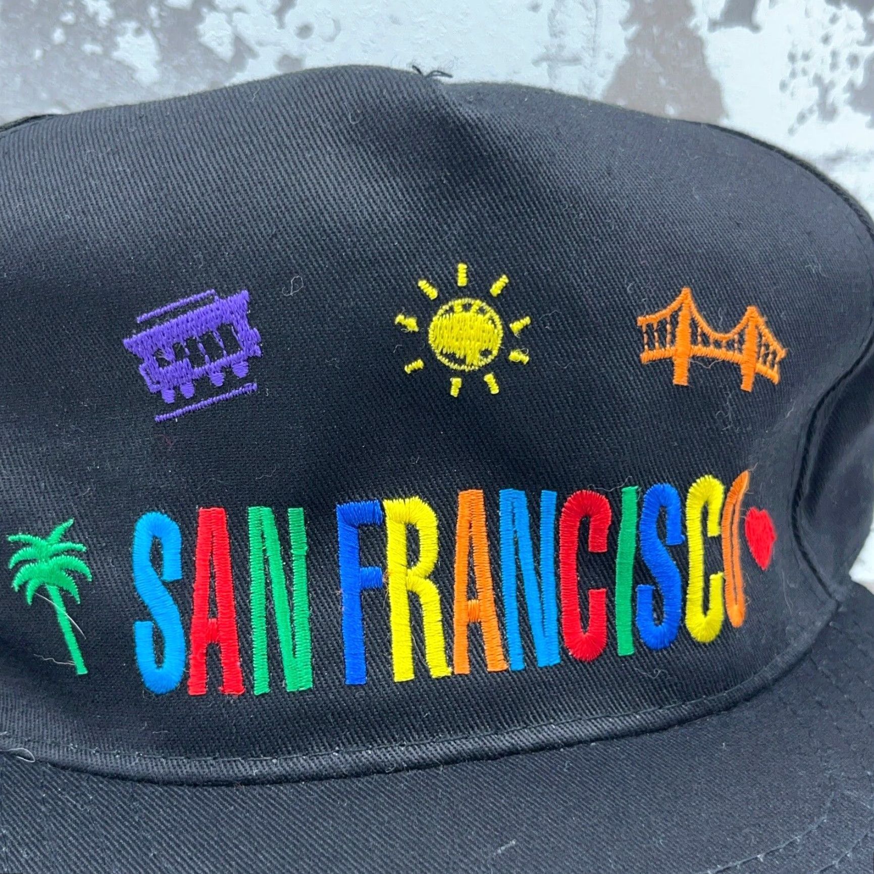 Vintage VINTAGE SNCO San Francisco Hat Cap Snapback 90s Y2K Retro Souvenir Black Nylon Twill Logo Adjustable Size ONE SIZE - 3 Thumbnail