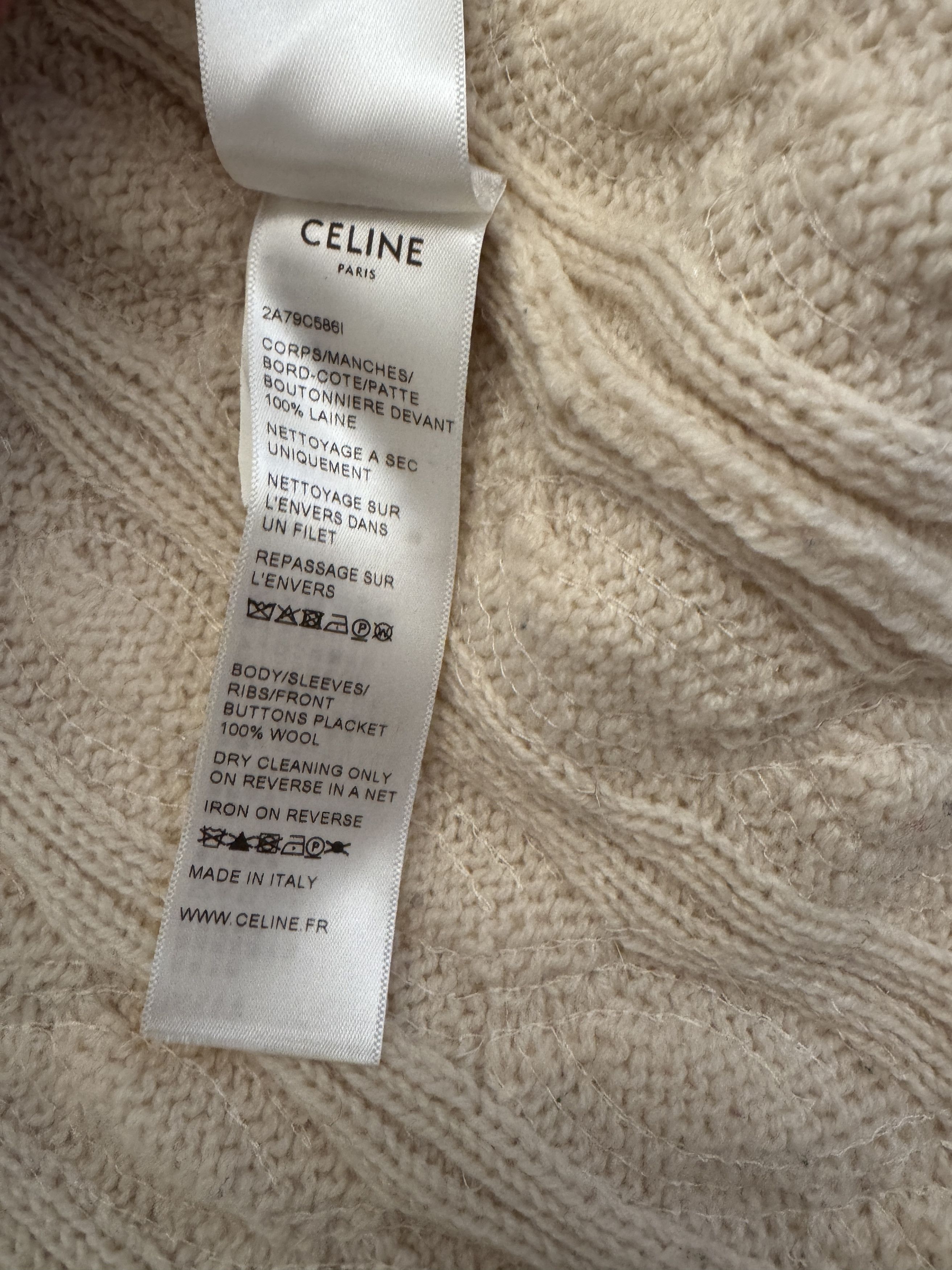 Celine × Hedi Slimane SS20 Wool Sequined Cardigen Runway Show Hedi Slimane Size US M / EU 48-50 / 2 - 7 Thumbnail