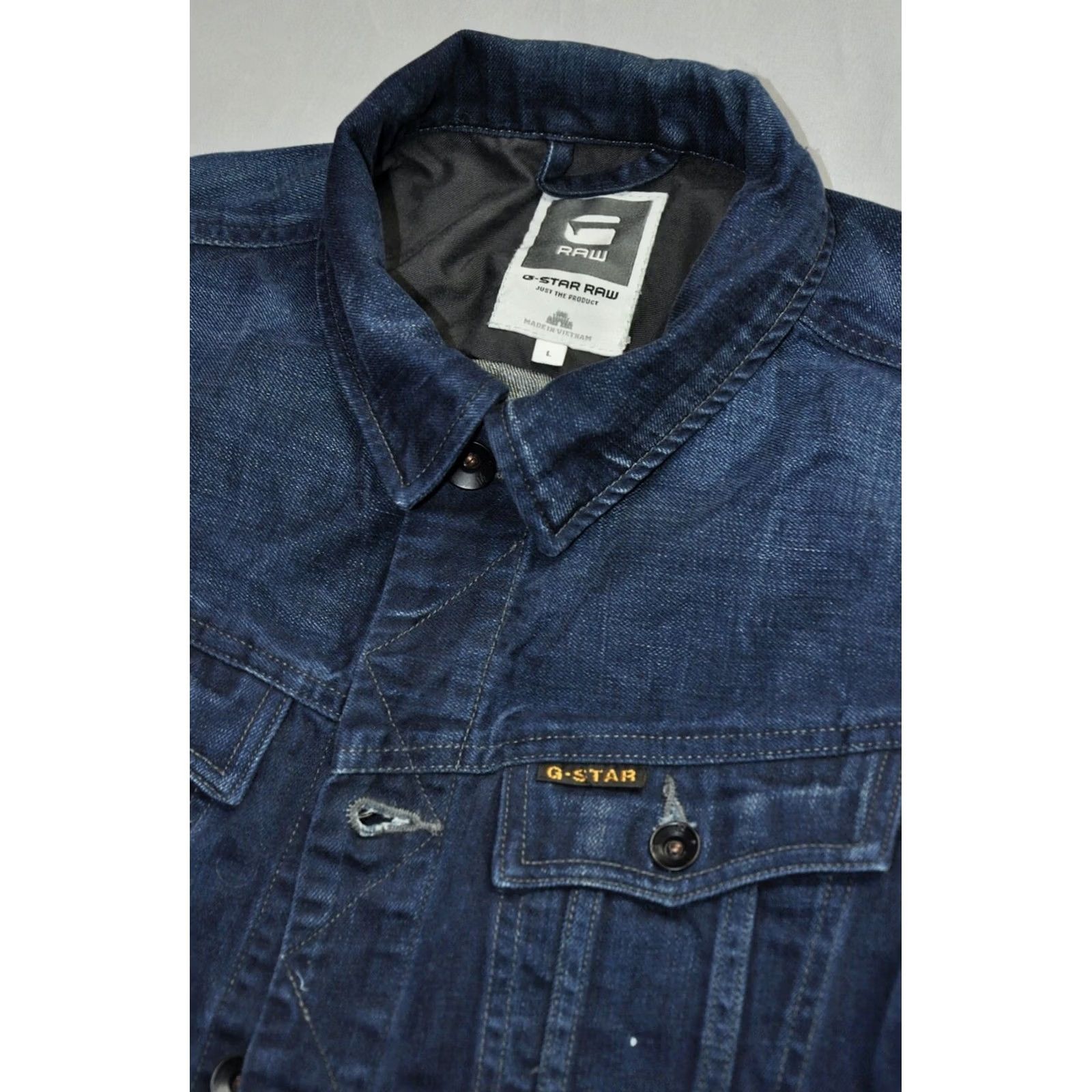 G-Star G-Star Slim Tailor S/Less Jkt Men's Denim size L Shirt Size US L / EU 52-54 / 3 - 6 Thumbnail