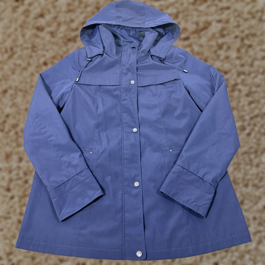 Vintage St. Johns Bay Rain Jacket Women's Medium Navy Blue Rain Jacket Jacket Womens M Navy Blue Size M / US 6-8 / IT 42-44 - 1 Thumbnail