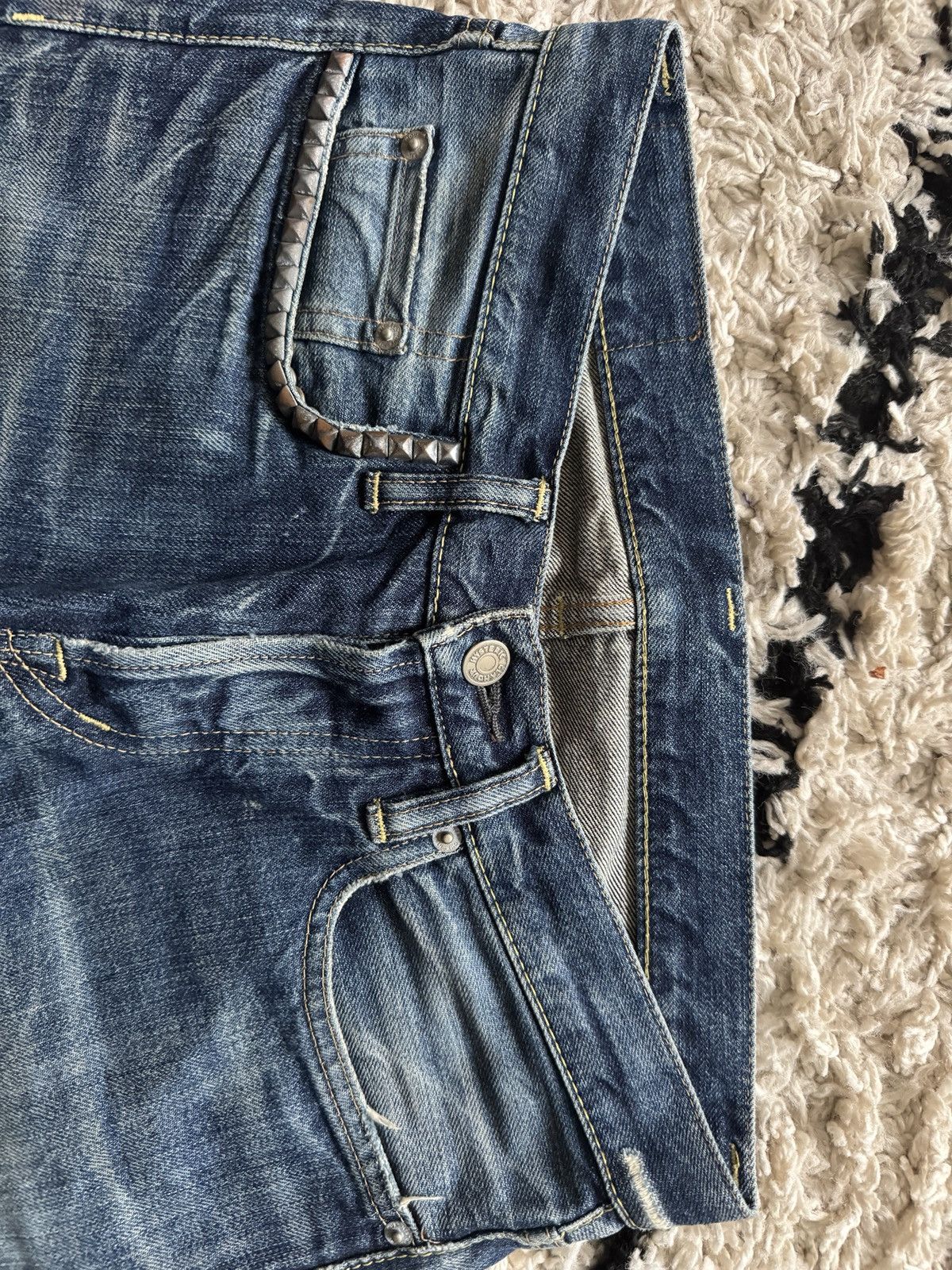 Hysteric Glamour Vintage Hysteric Glamour Faded Blue Wash Distress Jeans Size US 28 / EU 44 - 5 Thumbnail