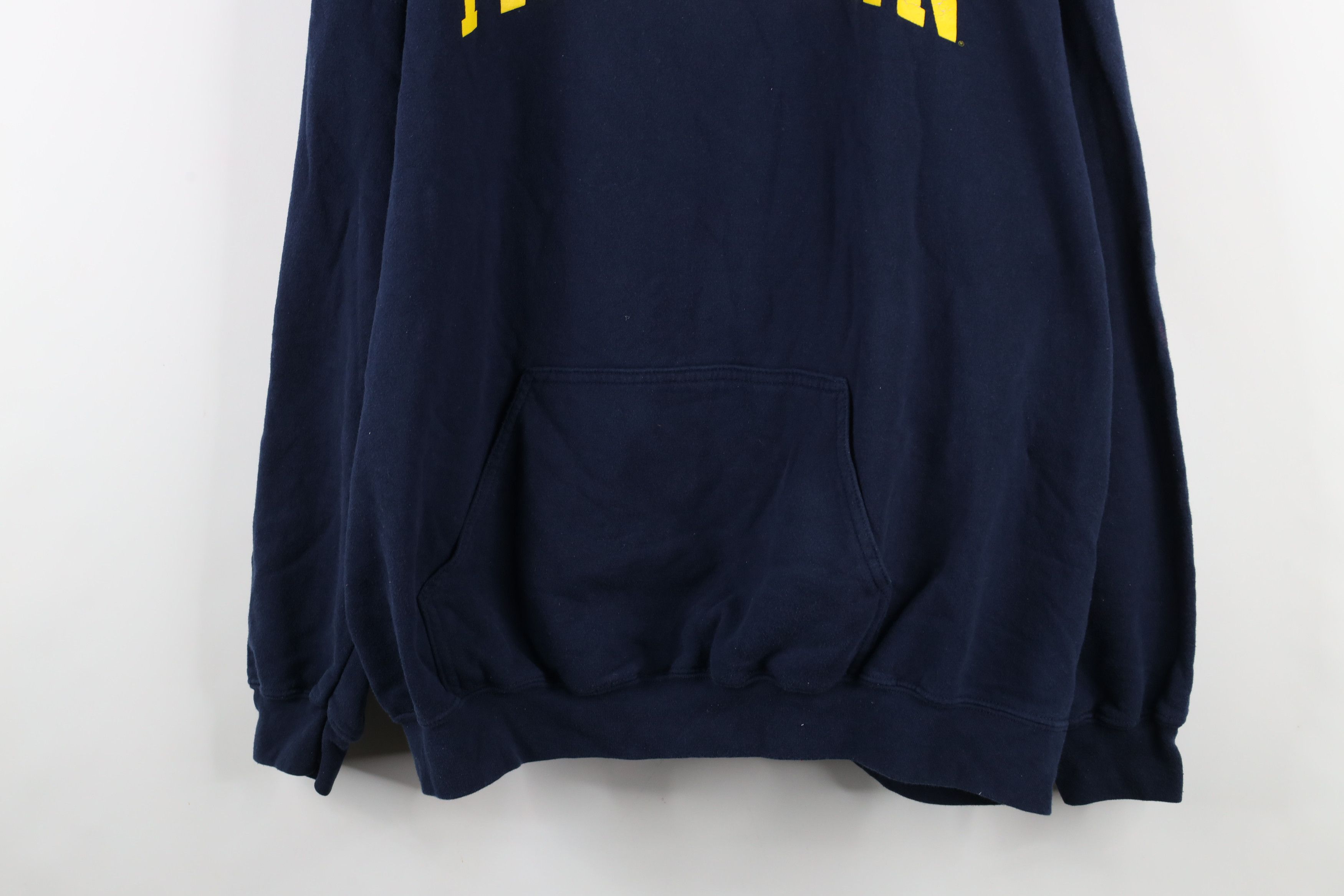 Vintage Vintage 90s Y2K Spell Out University of Michigan Hoodie Blue Size US XXL / EU 58 / 5 - 3 Thumbnail