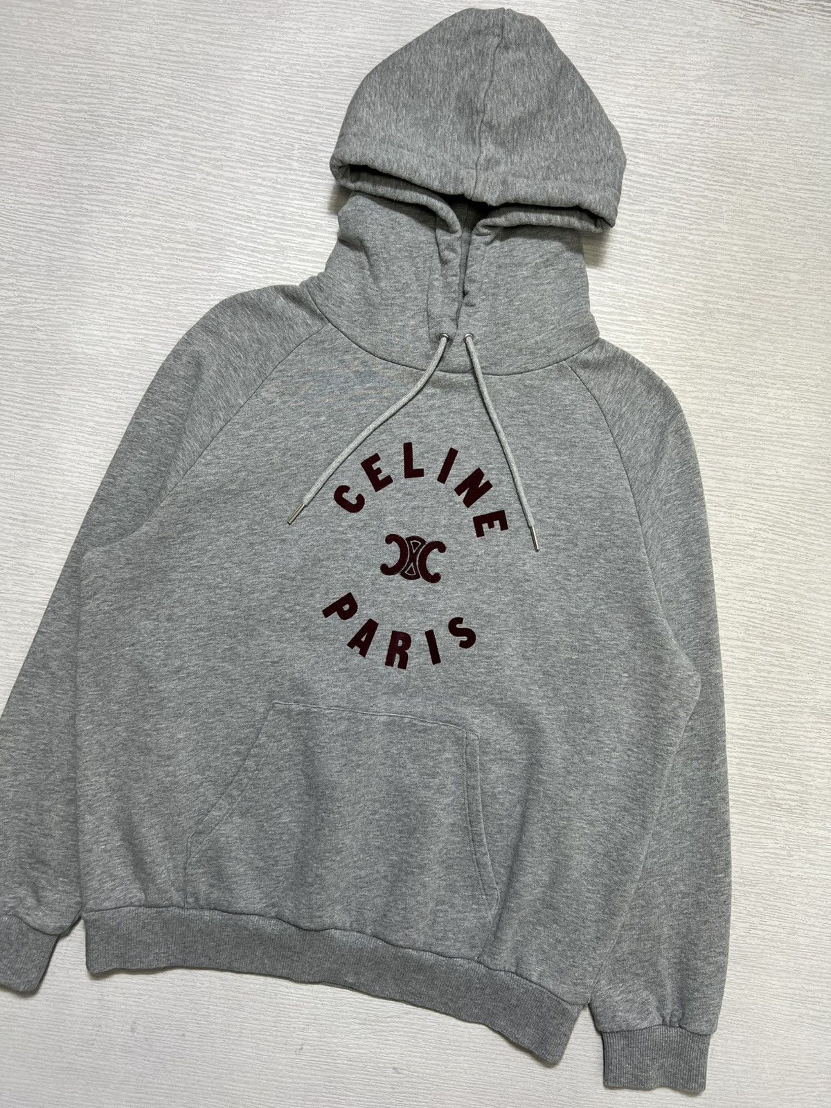 Celine Celine - Grey Triomphe Hoodie Size L / US 10 / IT 46 - 4 Thumbnail