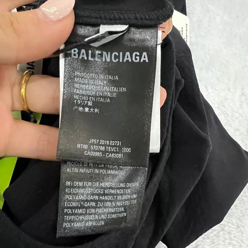 Balenciaga Balenciaga size 34 Black Logo Printed Short Sleeve Size S / US 4 / IT 40 - 4 Thumbnail