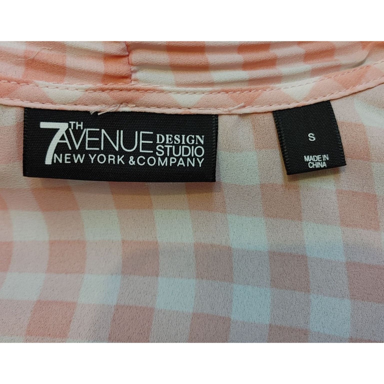 Other NEW YORK & CO Womens S Pink Gingham 7th Avenue Design Studio Size S / US 4 / IT 40 - 3 Thumbnail
