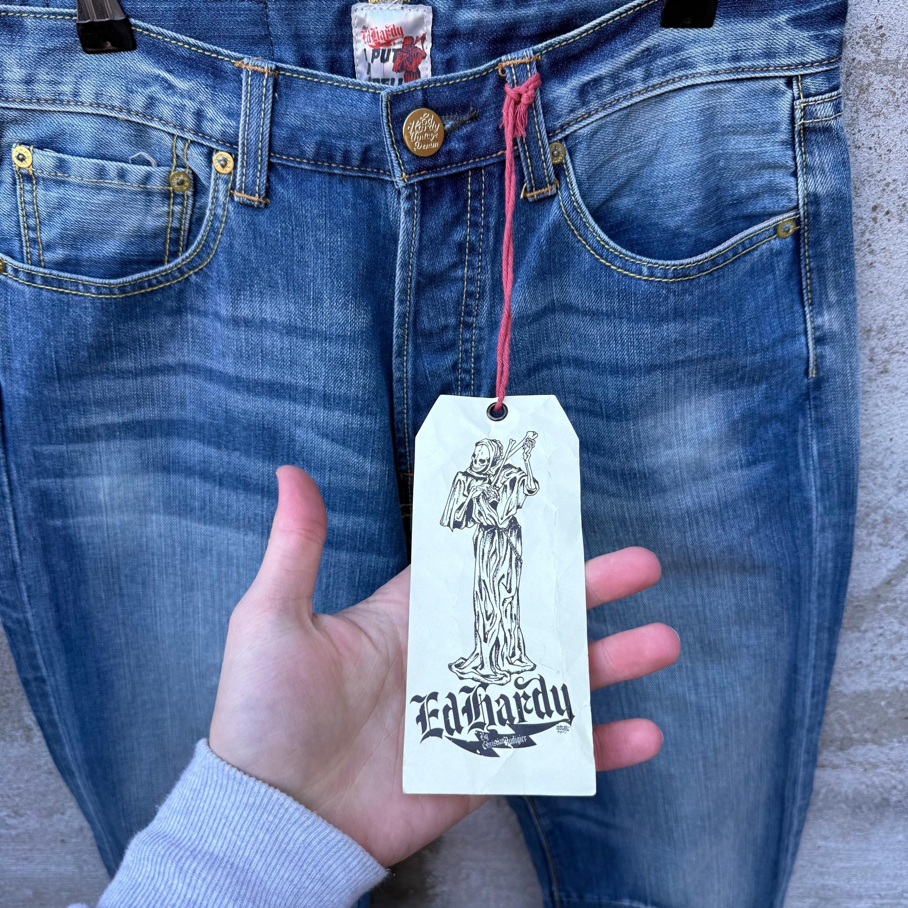 Ed Hardy × Vintage Y2K Ed Hardy Skull (NOS) Denim Jeans Size US 30 / EU 46 - 5 Thumbnail