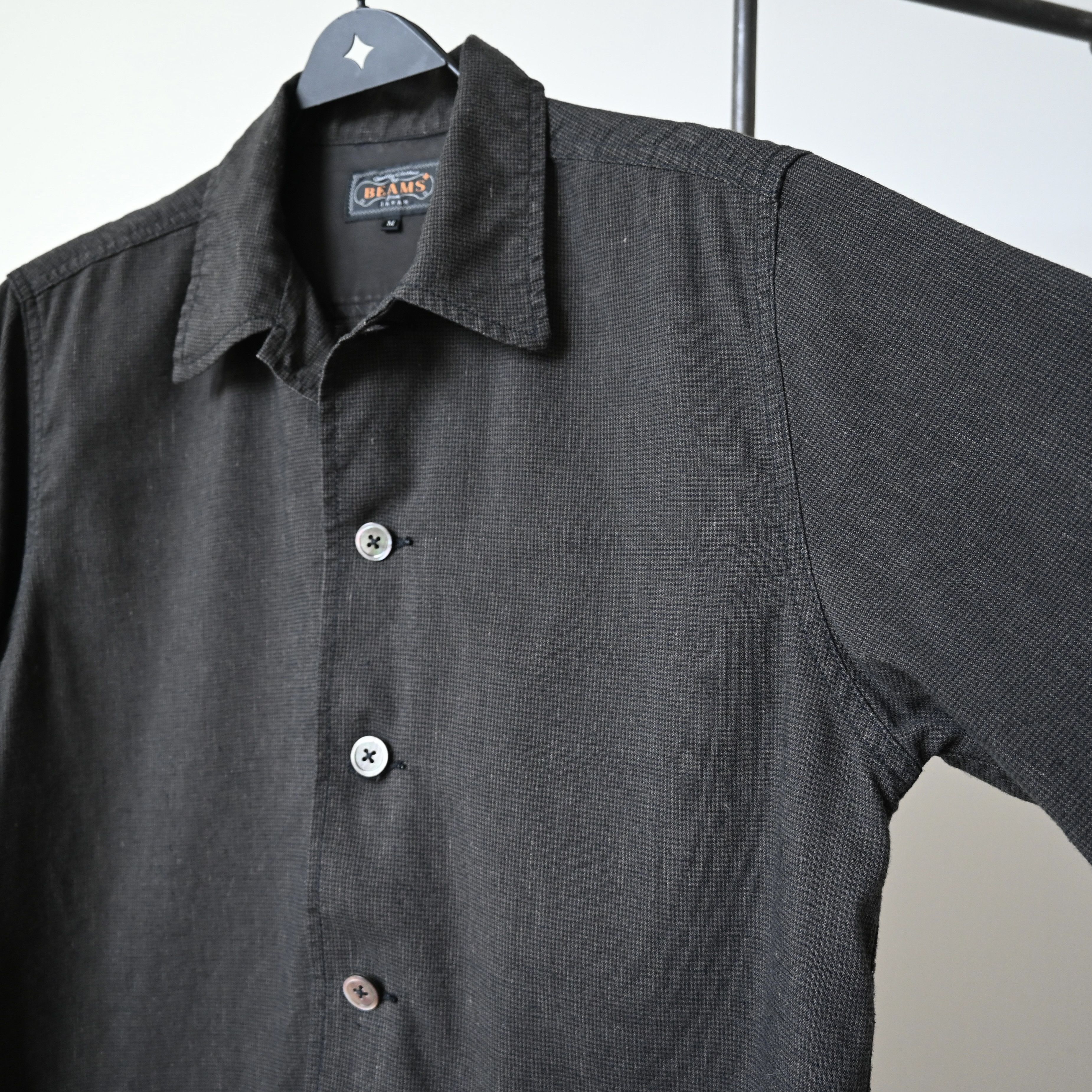 Beams Plus BEAMS Plus linen/rayon blend 2-pocket jacket, houndtooth Size US M / EU 48-50 / 2 - 10 Thumbnail