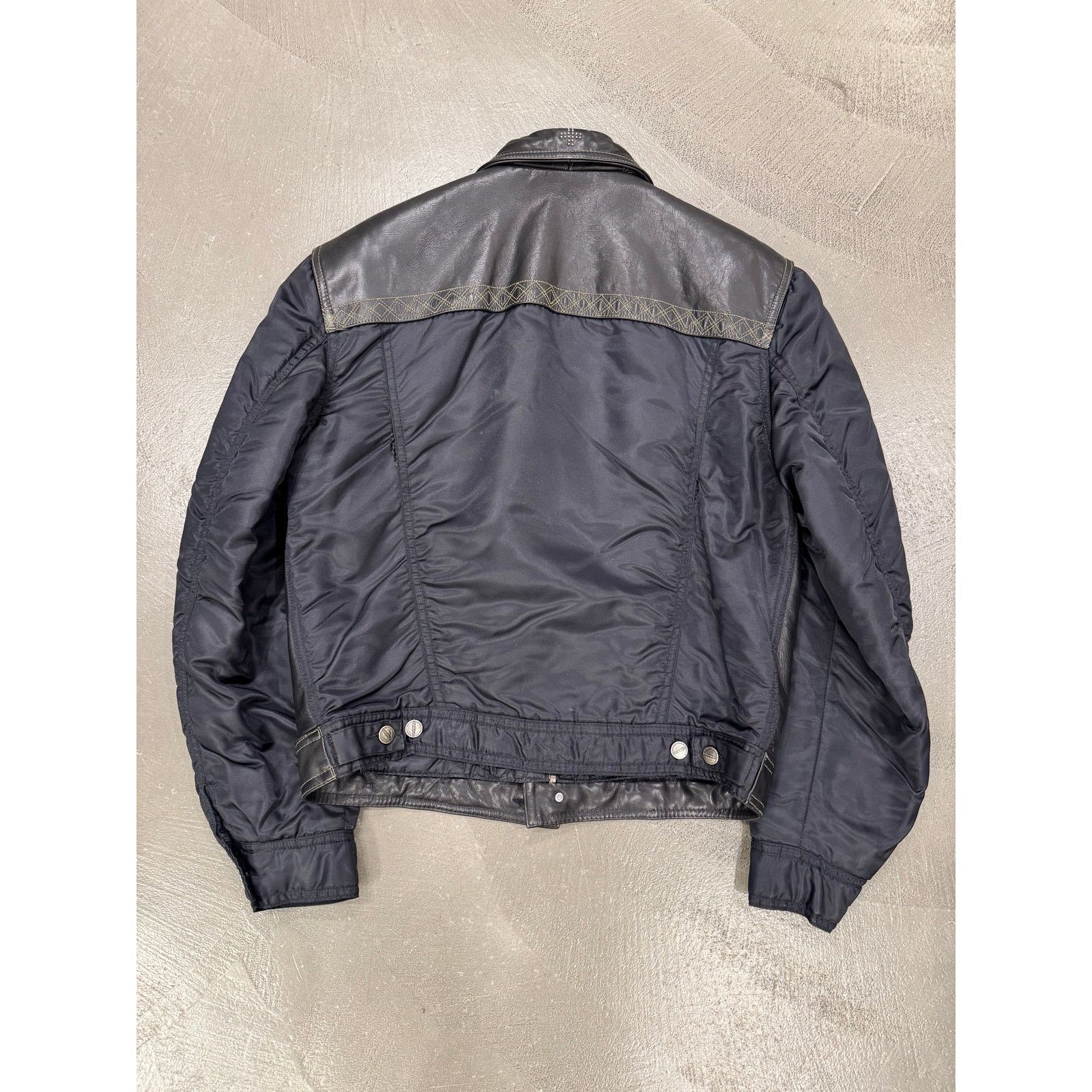 Marithe + Francois Girbaud 1980s Marithe Francois Girbaud hybrid leather jacket Size US XL / EU 56 / 4 - 6 Thumbnail