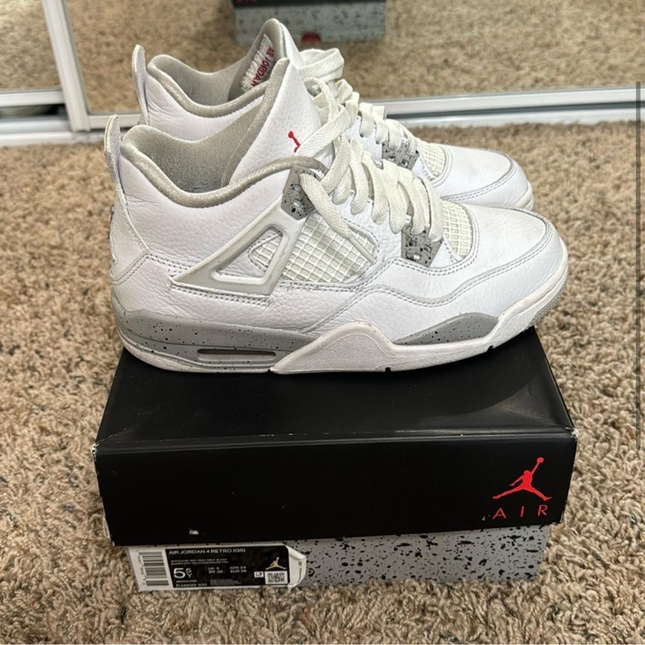 Jordan Brand × Nike Jordan 4 Retro White Oreo Size US 7 / IT 37 - 2 Thumbnail