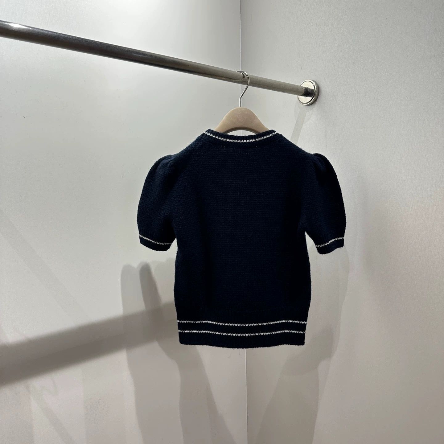 Christian Dior Monsieur Dior mar586 Star Motif Knit Short Sleeve Wool 36 Size XS / US 0-2 / IT 36-38 - 2 Thumbnail