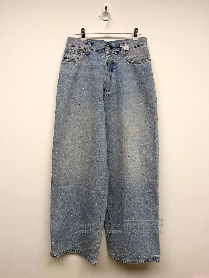 Acne Studios Acne Studios Jeweled Heavy Duty Casual Pocket Wide Leg Den Size 42" / US 20 - 1 Thumbnail
